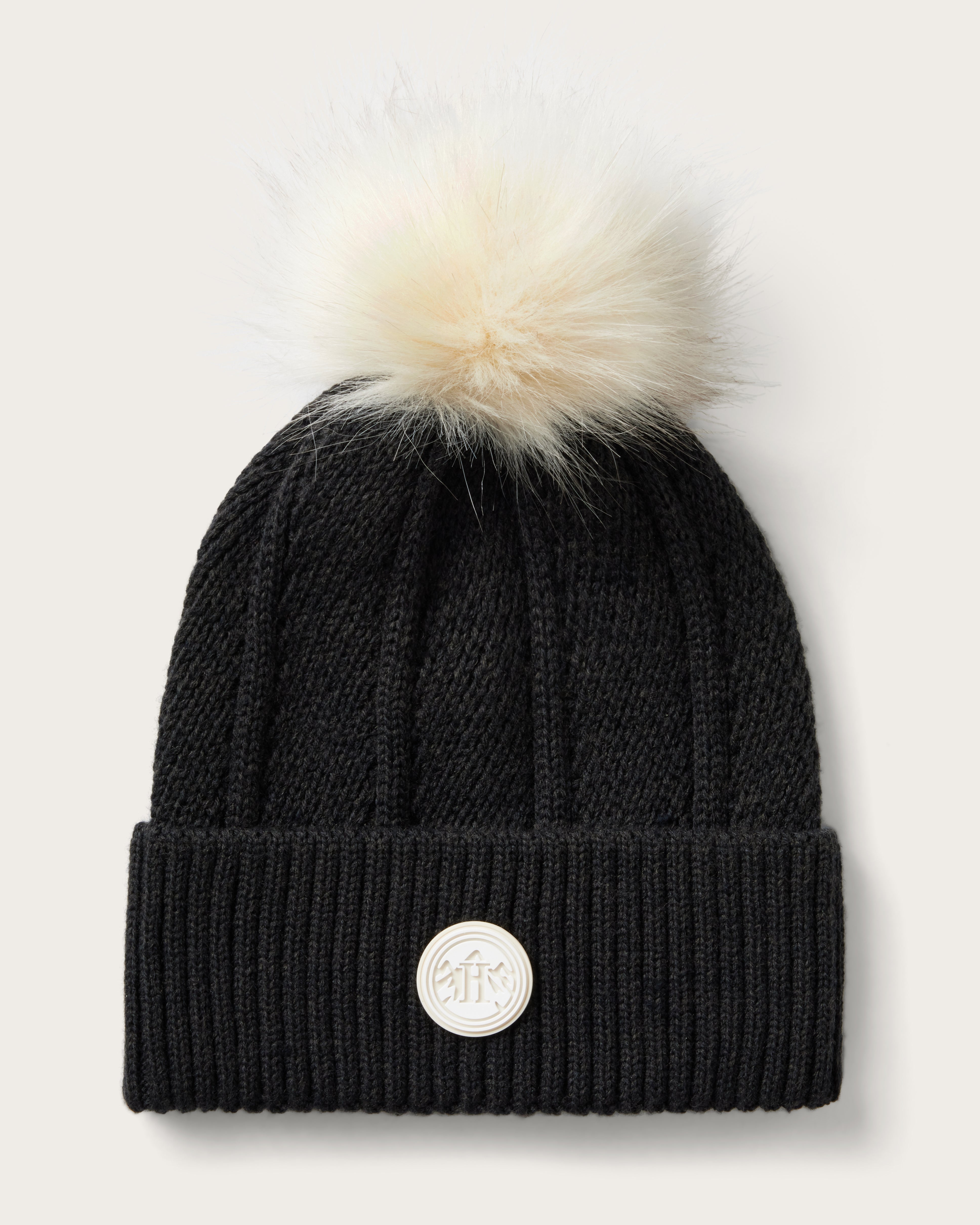 Kids Willow Pom Beanie in Black – Hemlock Hat Co.