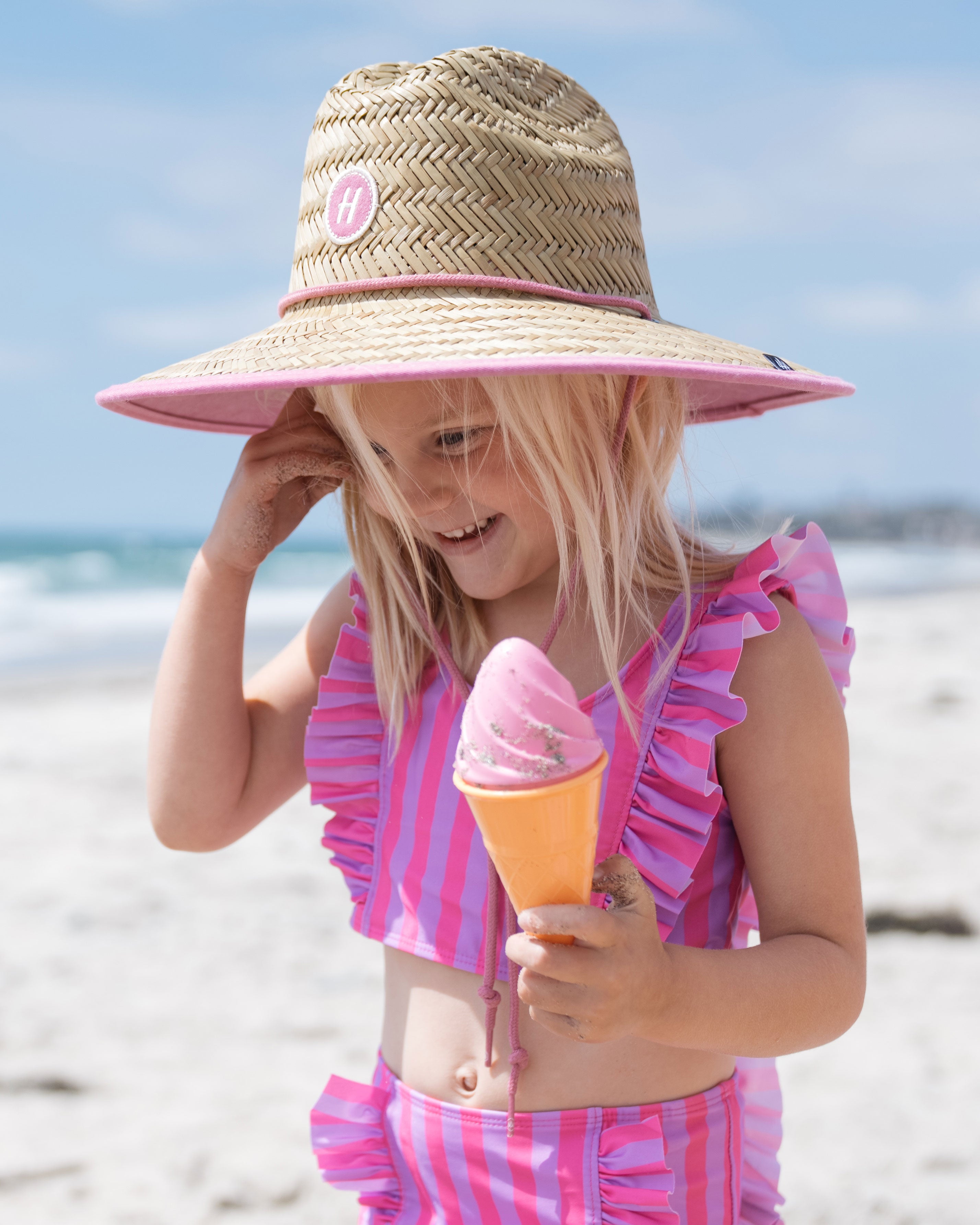 Kids Signature Lifeguard in Solid Pink – Hemlock Hat Co display picture 1