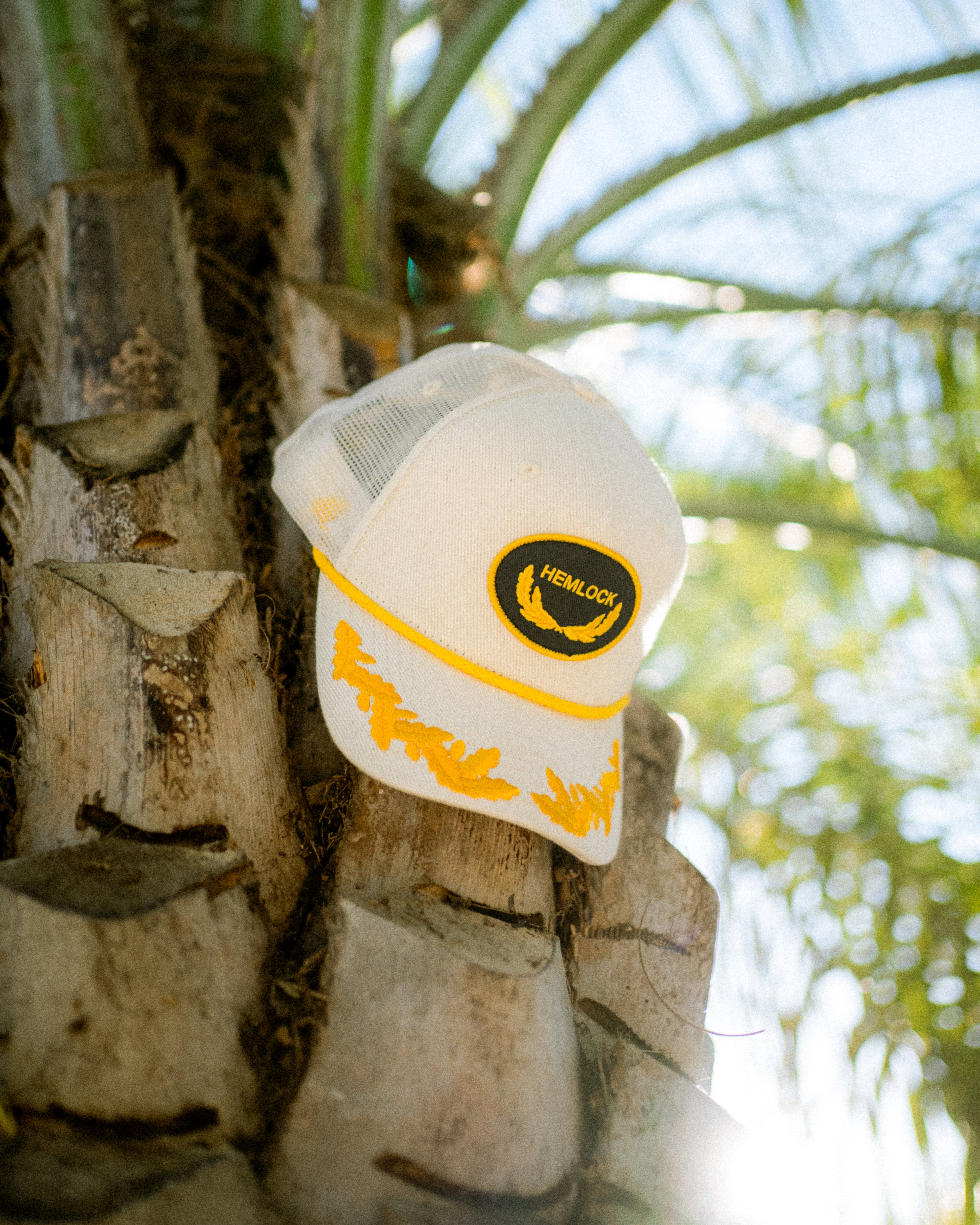 Captain Trucker Hat in Bone – Hemlock Hat Co display picture 2