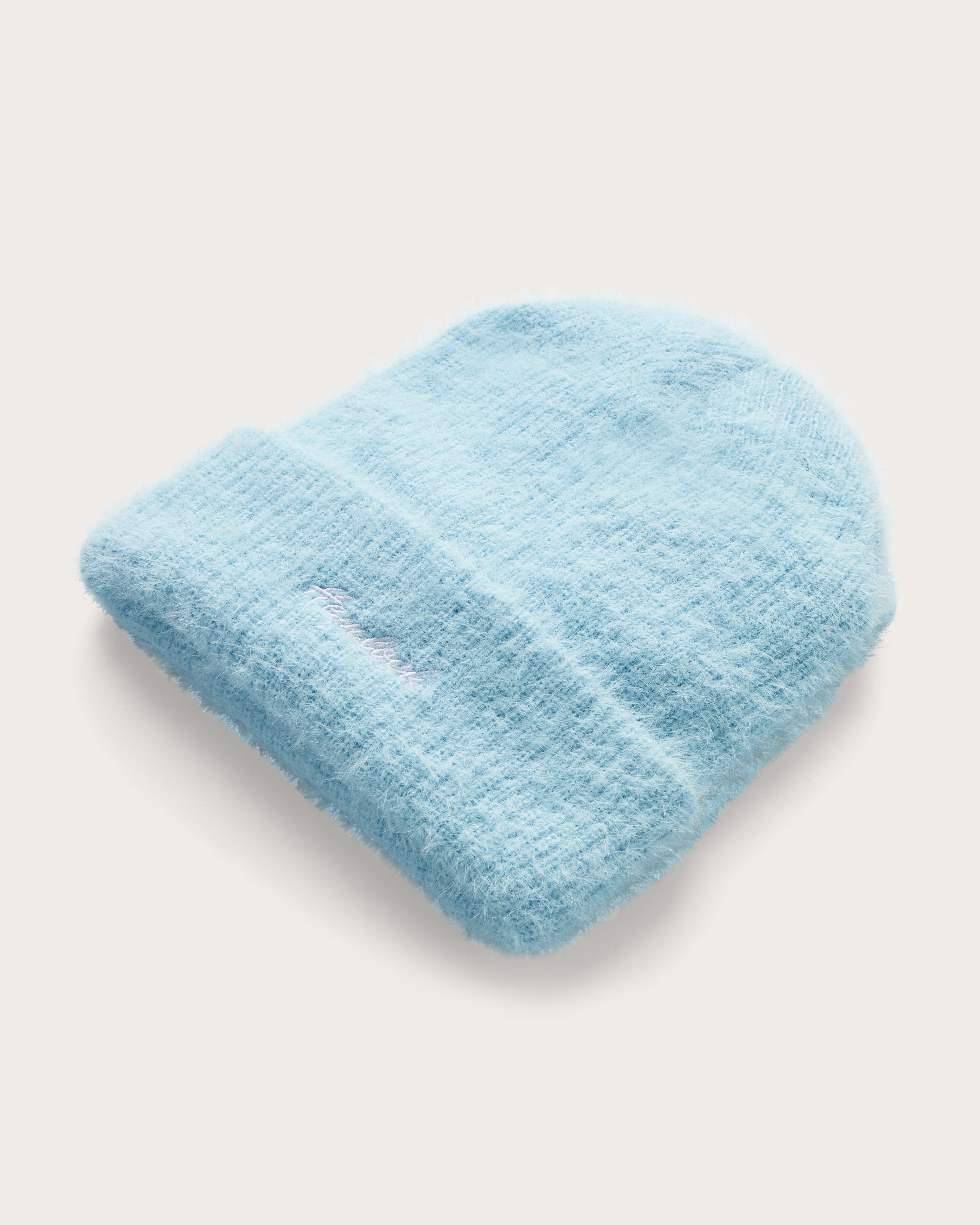 Lonely Ghost Beanie Light Blue Green Logo Winter Hat Cozycore Ghost Logo Beanie - Khaki – Vardagen main image 3