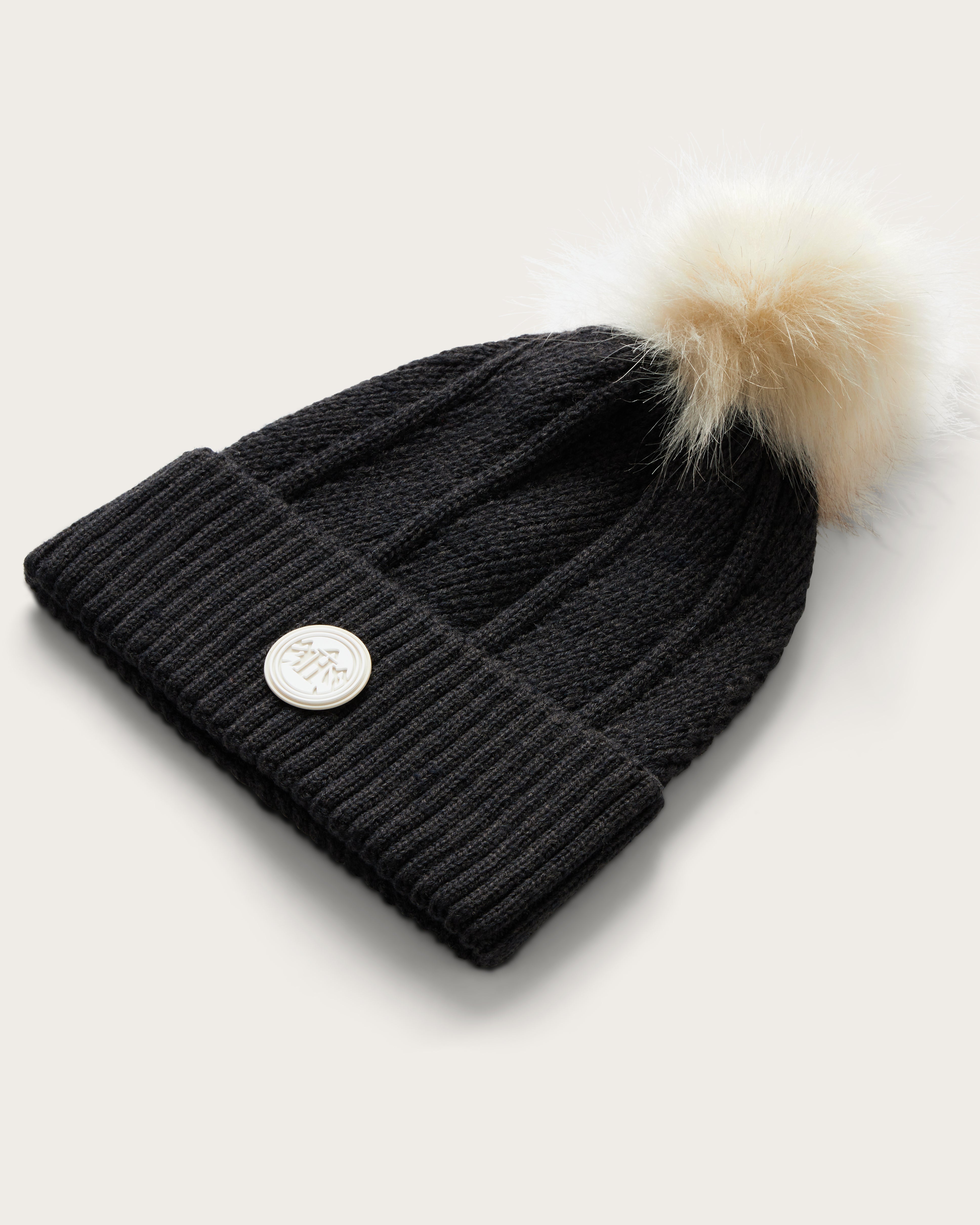 Kids Willow Pom Beanie in Black – Hemlock Hat Co.