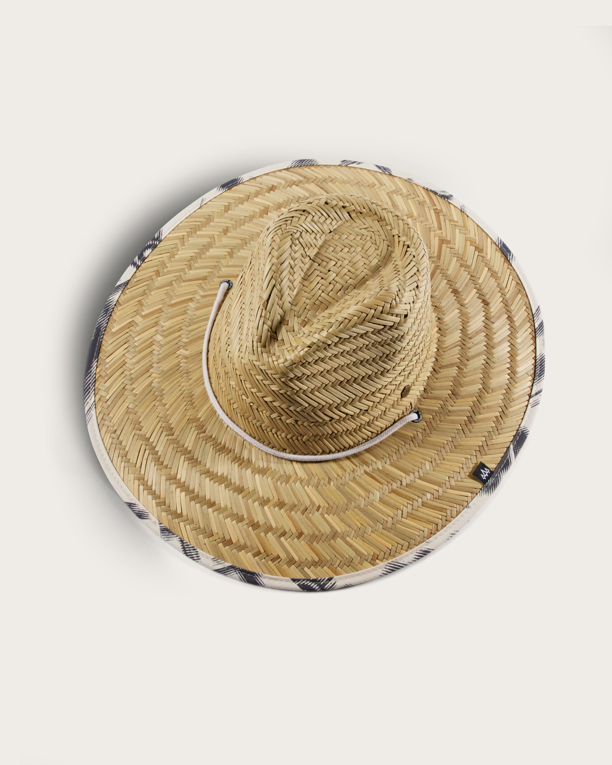 Hemlock UPF50+ Fedora Lifeguard Fedora Straw Hat Southwest Ikat print top view