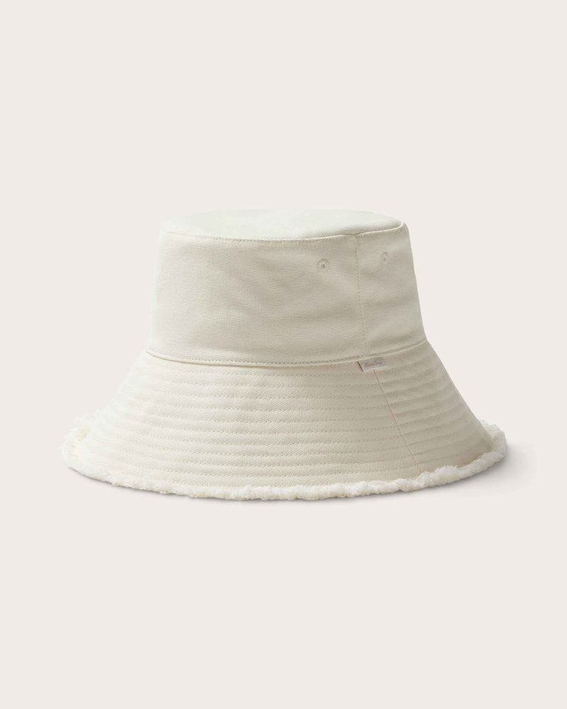 Hemlock Bali Oversized Cotton Bucket Hat in Bone
