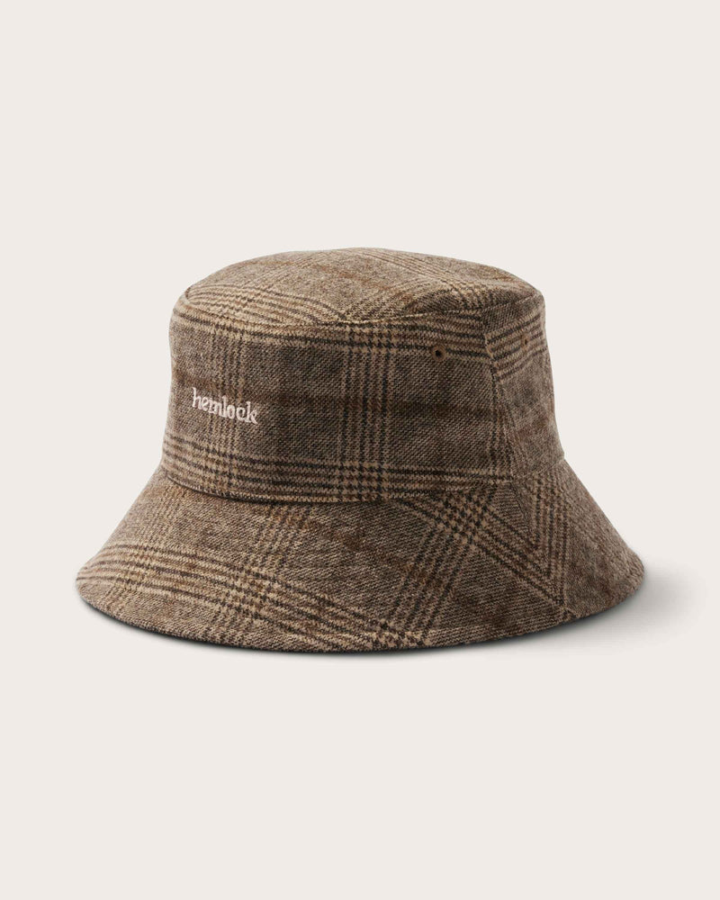 Gable Wool Bucket Hat in Brown and Tan