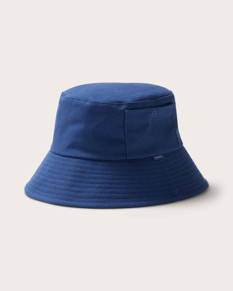 Hemlock Isle Cotton Bucket Hat in Indigo