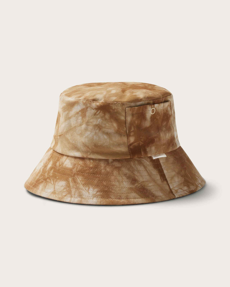 Hemlock Isle Cotton Bucket Hat in Saffron Tie-dye