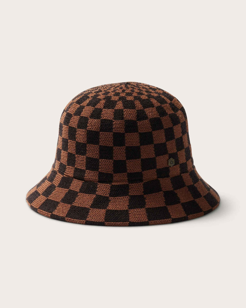 Hemlock Kennedy Cotton Bucket Hat in Brown Check