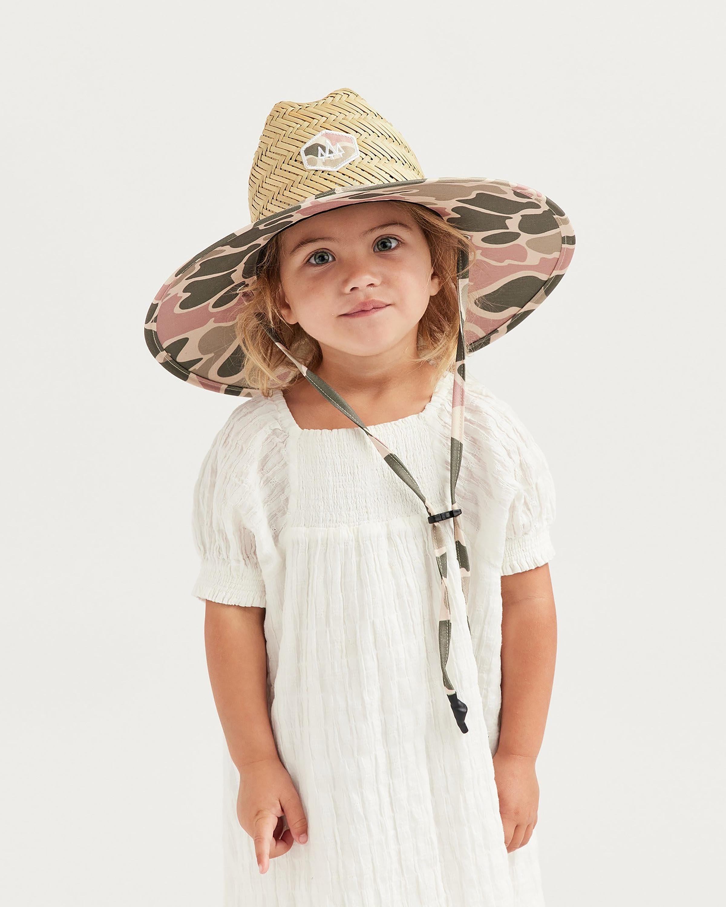 Willow Little Kids Straw Lifeguard Hat, Straw Hat UPF 50+