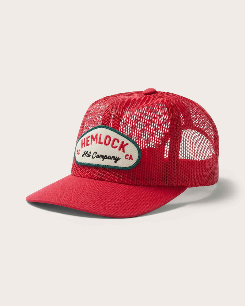 Hemlock Mack Trucker Hat in Red