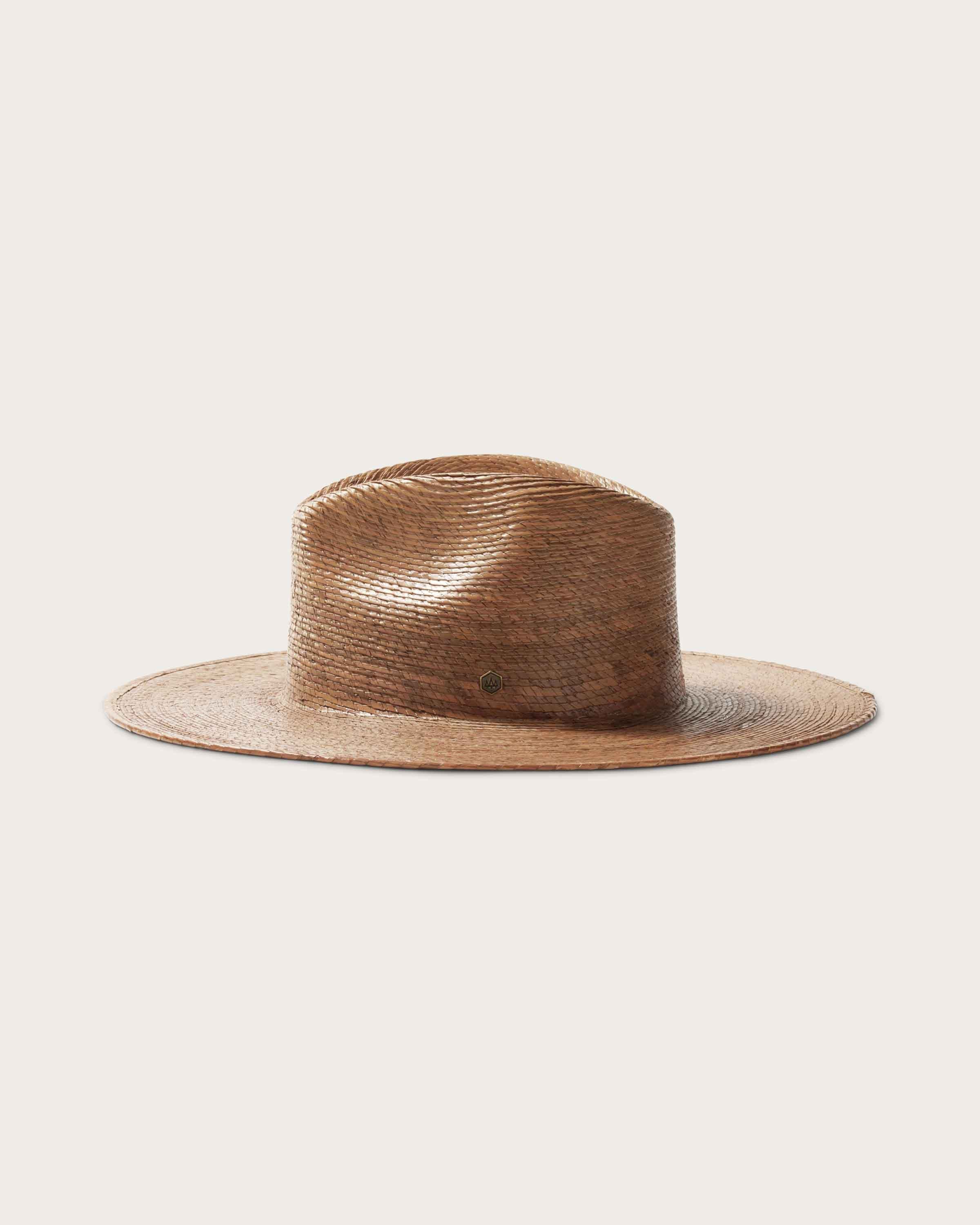 Hemlock Madero Straw Fedora in Toast color side profile