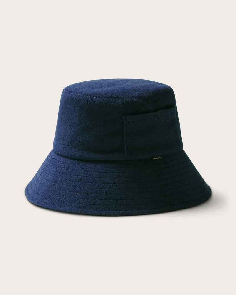 Hemlock Marina Terry Bucket Hat in Indigo