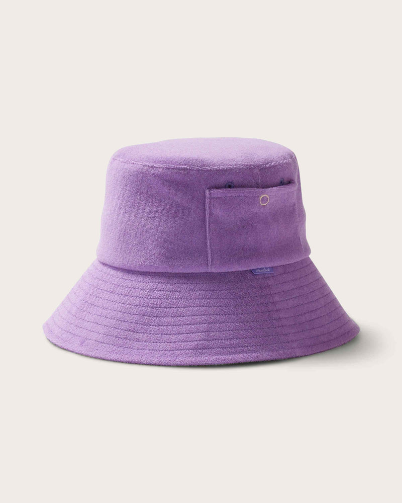 Hemlock Marina Terry Bucket Hat in Lilac