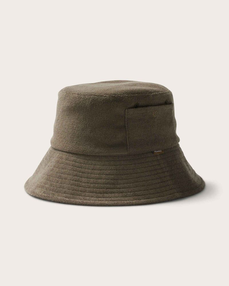 Hemlock Marina Terry Bucket Hat in Olive