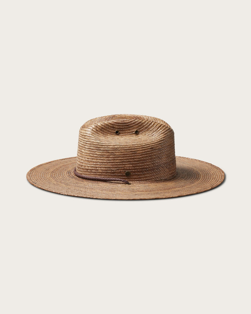 Hemlock Monterrey Straw Lifeguard Hat in Toast side view