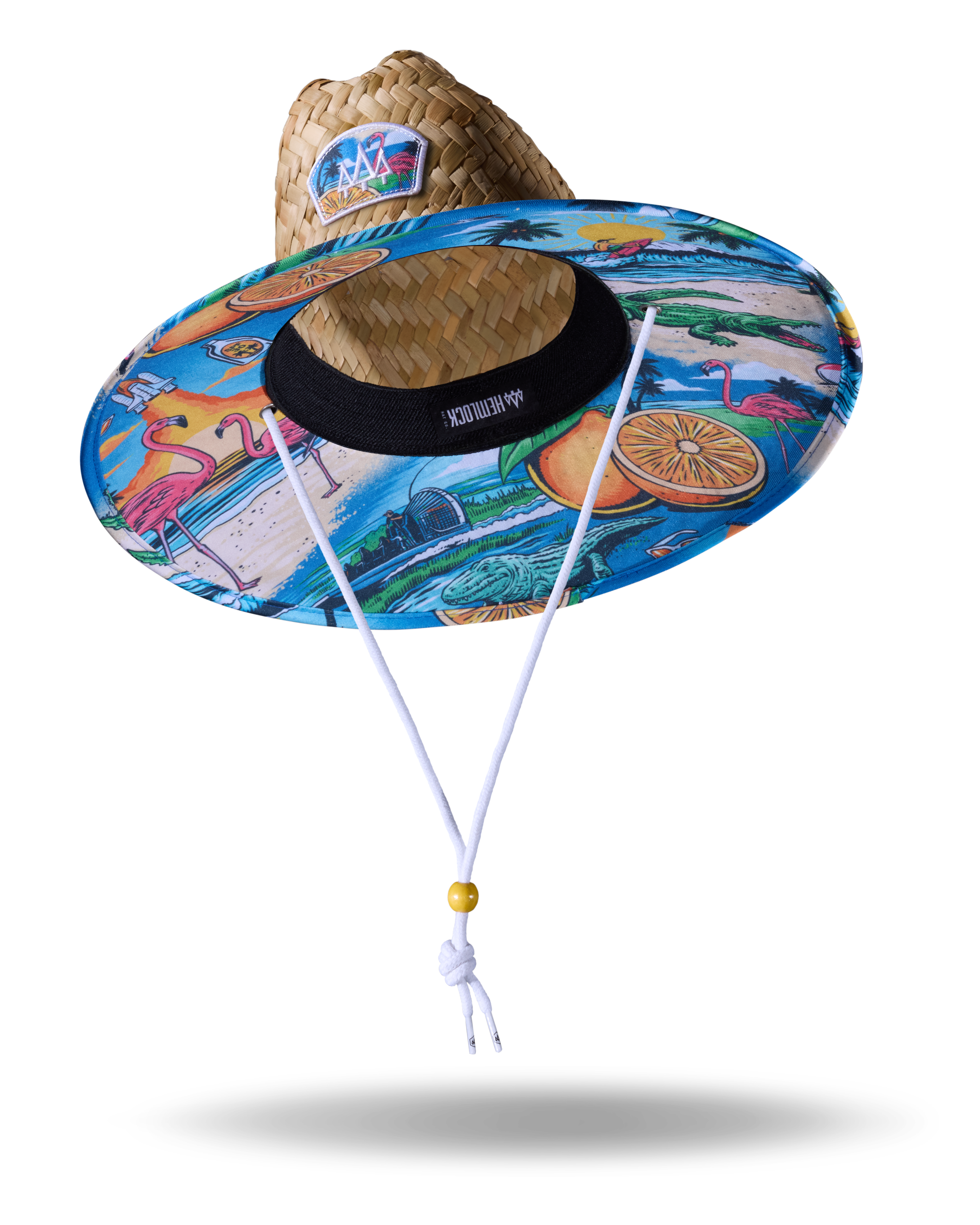 Seaside Straw Lifeguard Hat | Straw Hat UPF 50+ | Hemlock 
