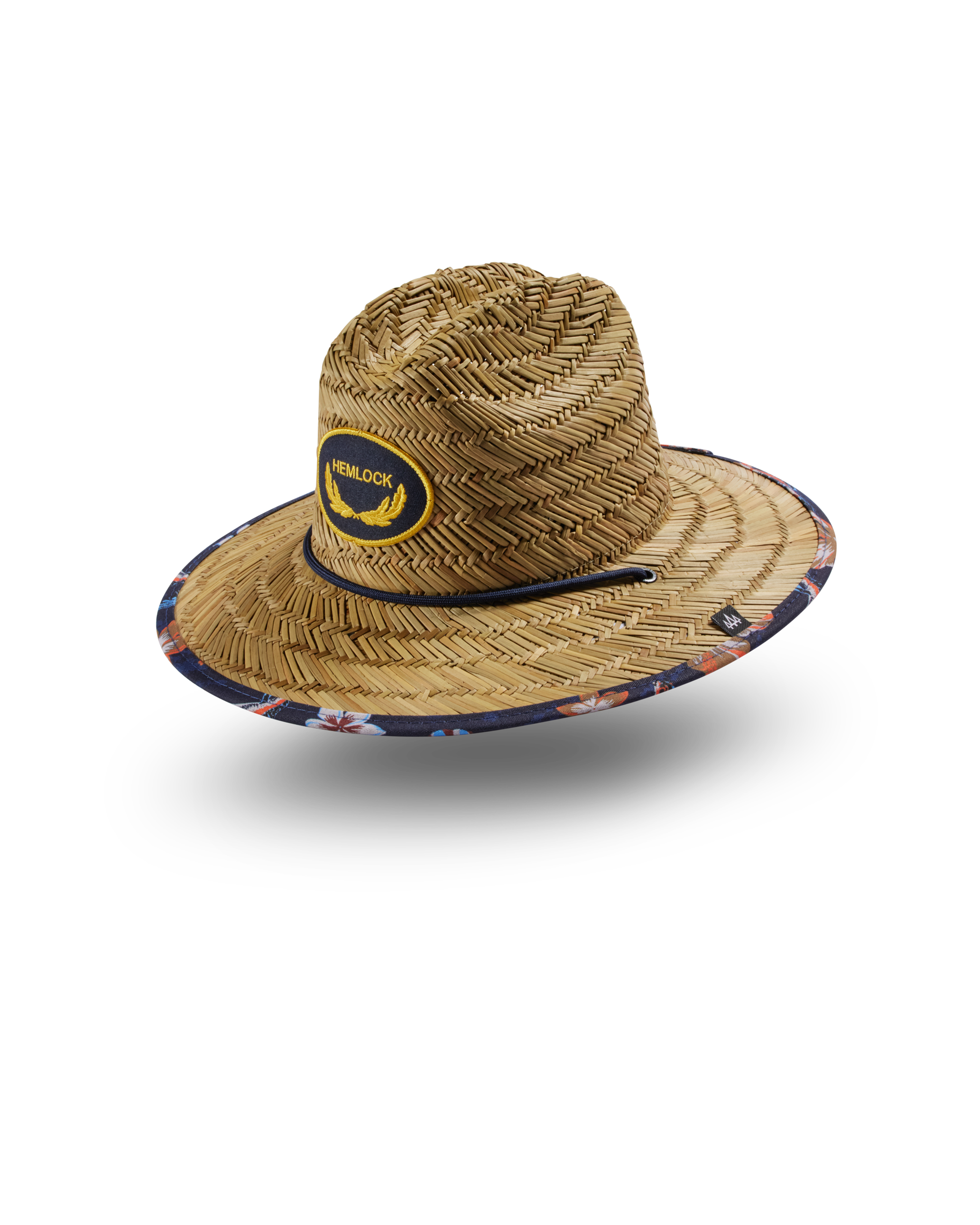 Hemlock Kids Lifeguard Straw Hat in Flying Fish print side view