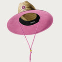 Hemlock UP50+ Lifeguard Straw Hat in Solid Pink color