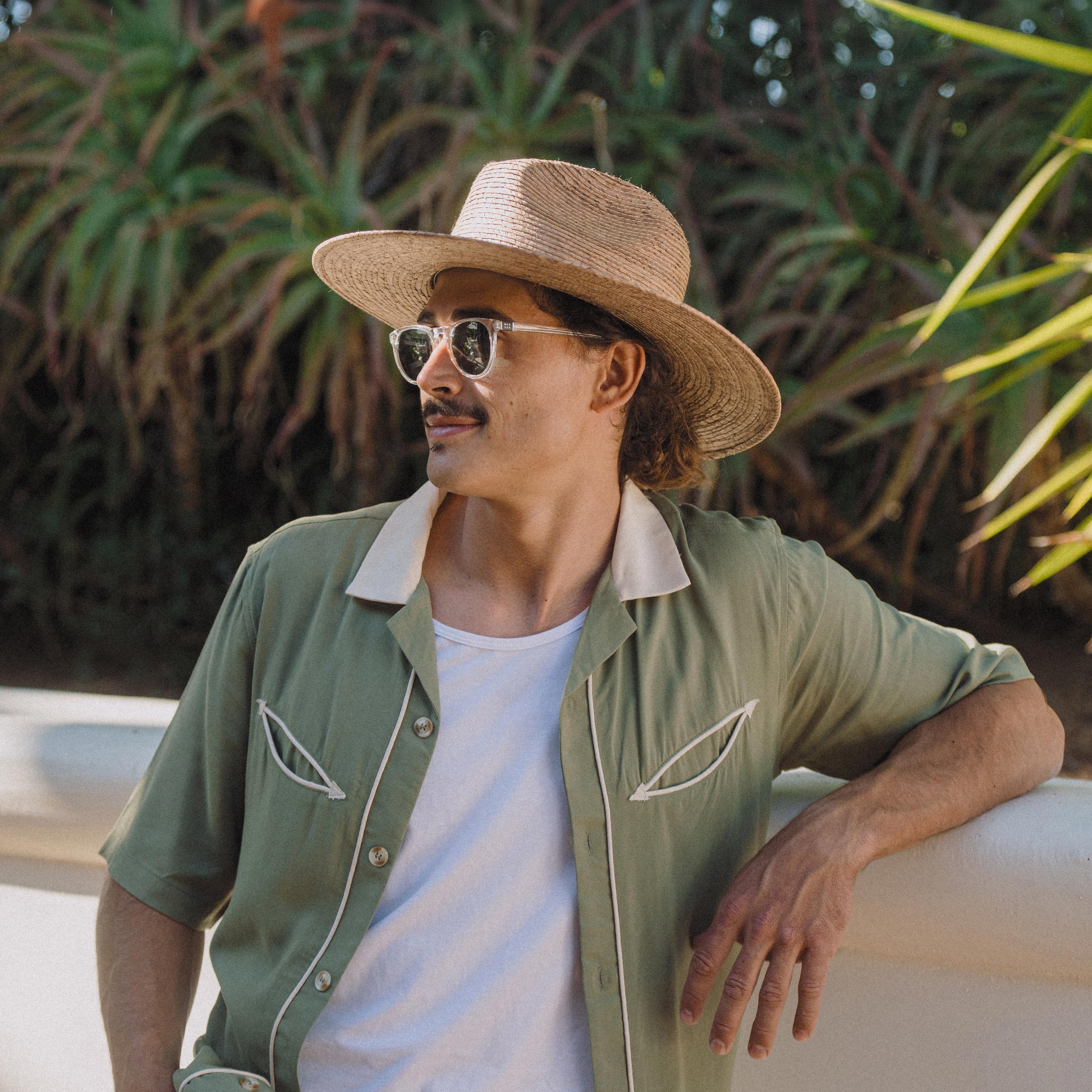 Hemlock male model wearing a Fedora hat