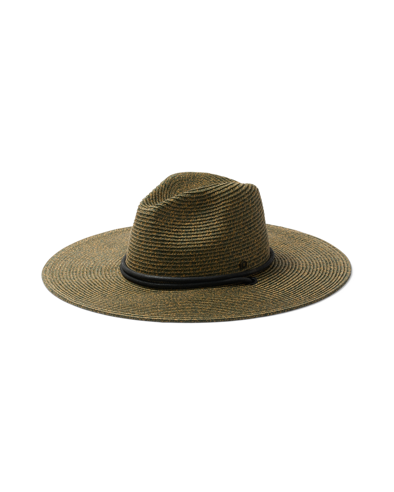 Seaside Packable Fedora in Black & Bronze