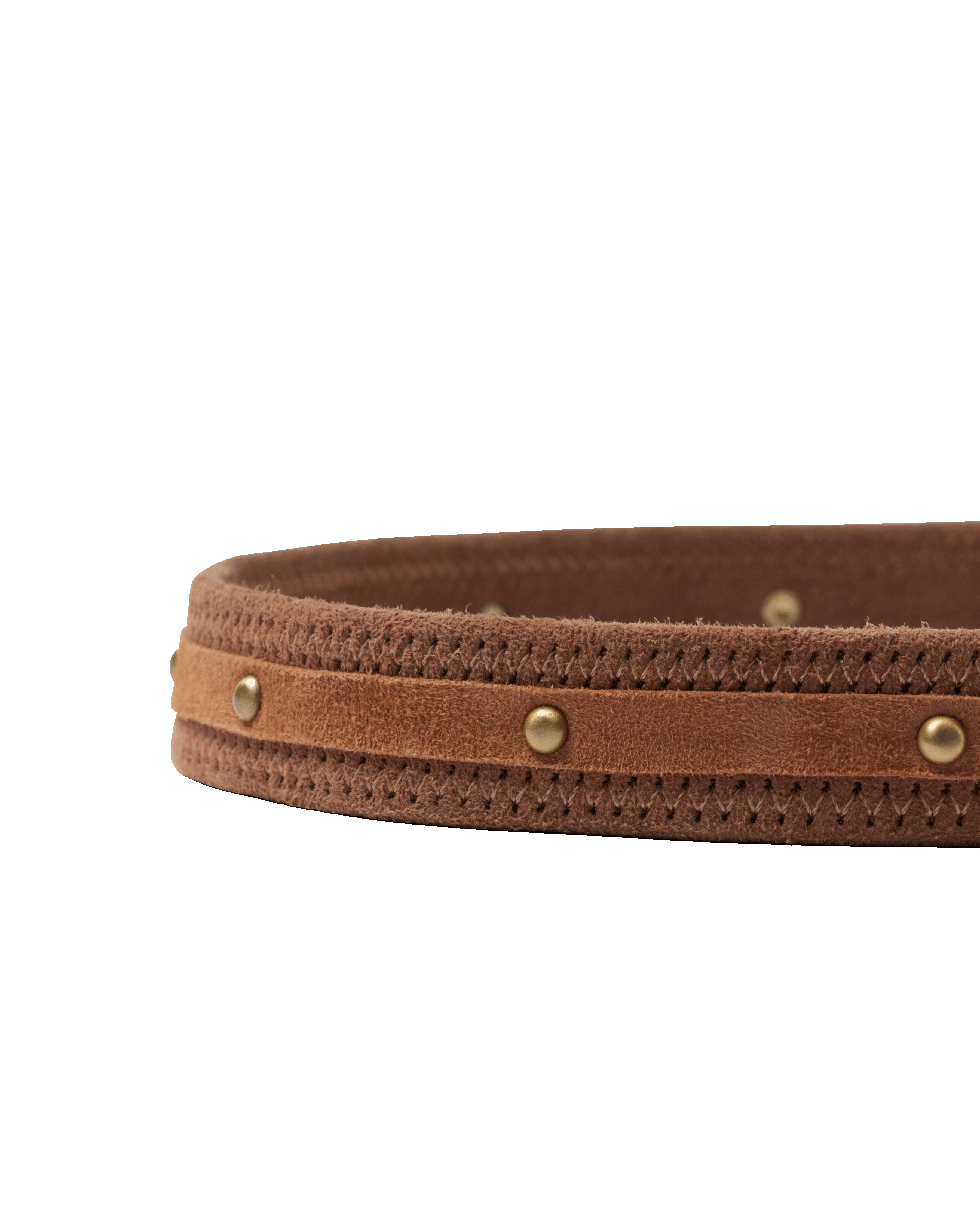 brown leather hat band
in brown close up