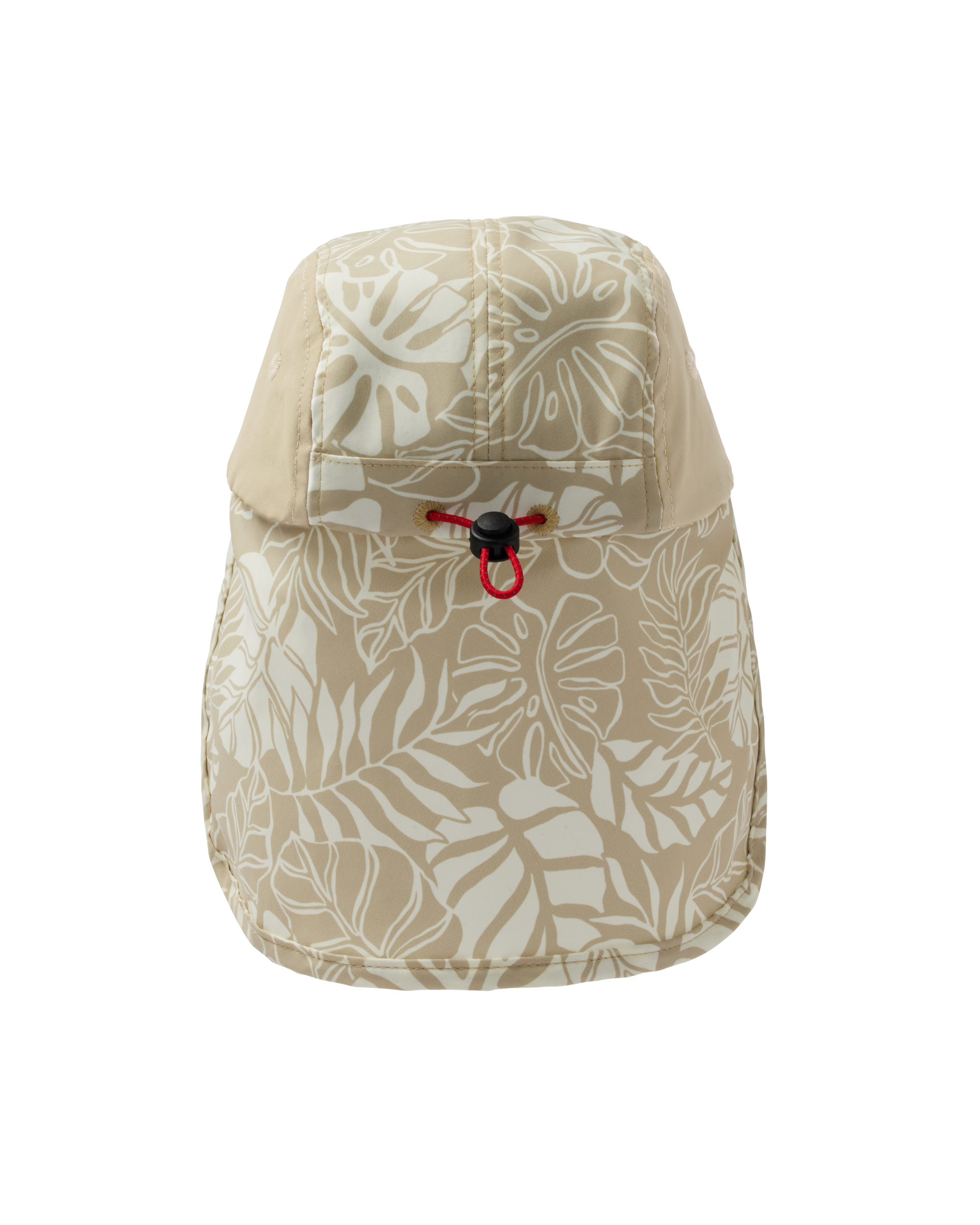 Kids Surfari Cap in Khaki back view adjustable