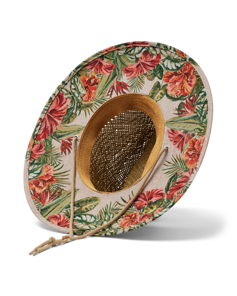 UPF50+ Lifeguard hat in Hibiscus
print bottom view