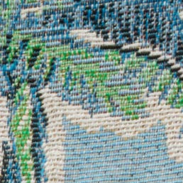 Swatch of the UPF 50+ Lifeguard in Jacquard Palms underbrim print