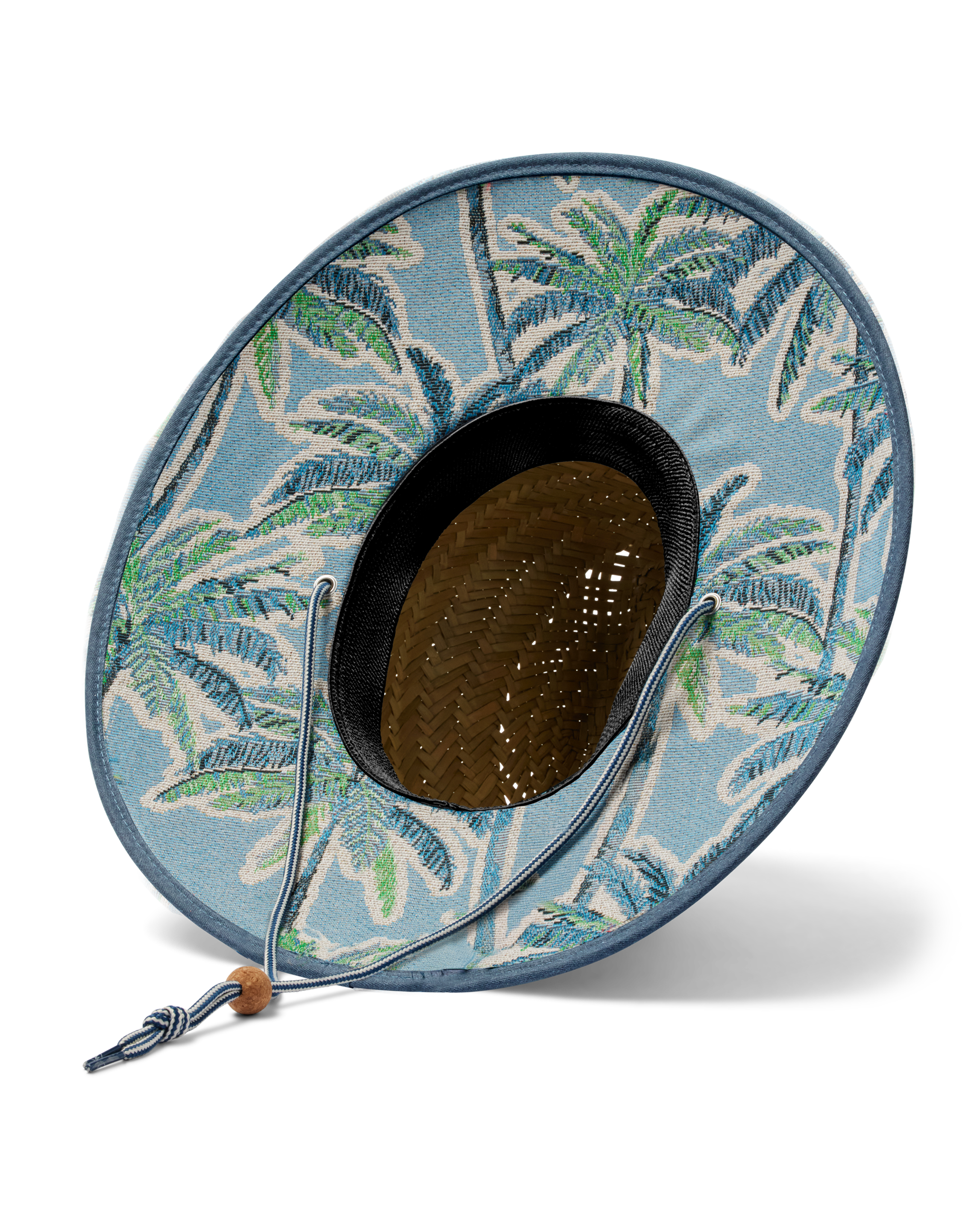 UPF50+ Lifeguard hat in Jacquard Palms
print bottom view