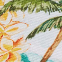 Swatch of the UPF 50+ Lifeguard in Aloha Tropics under brim print