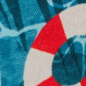 Swatch of the UPF 50+ Lifeguard in Dive Inn under brim print