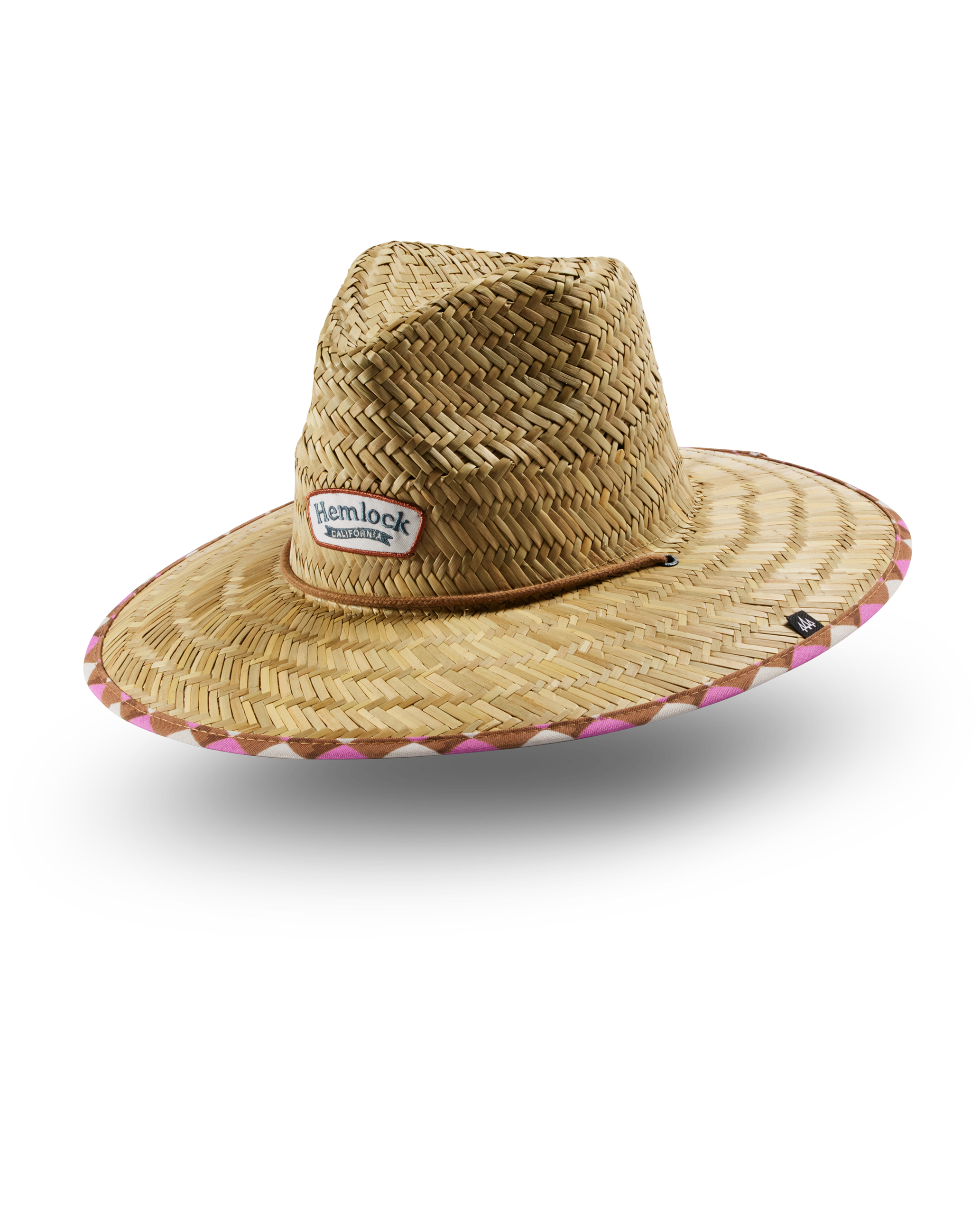 UPF50+ Lifeguard hat in pink check
print side view