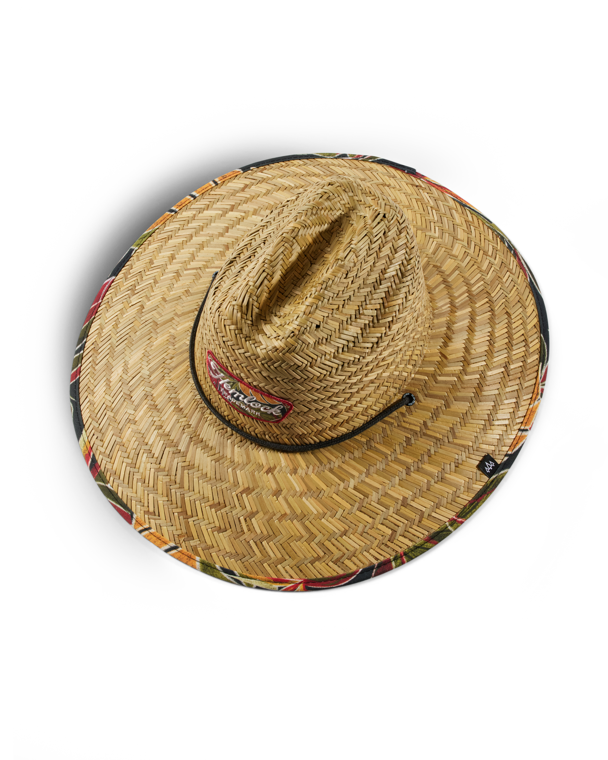 UPF50+ Lifeguard hat in tropical foliage print top view