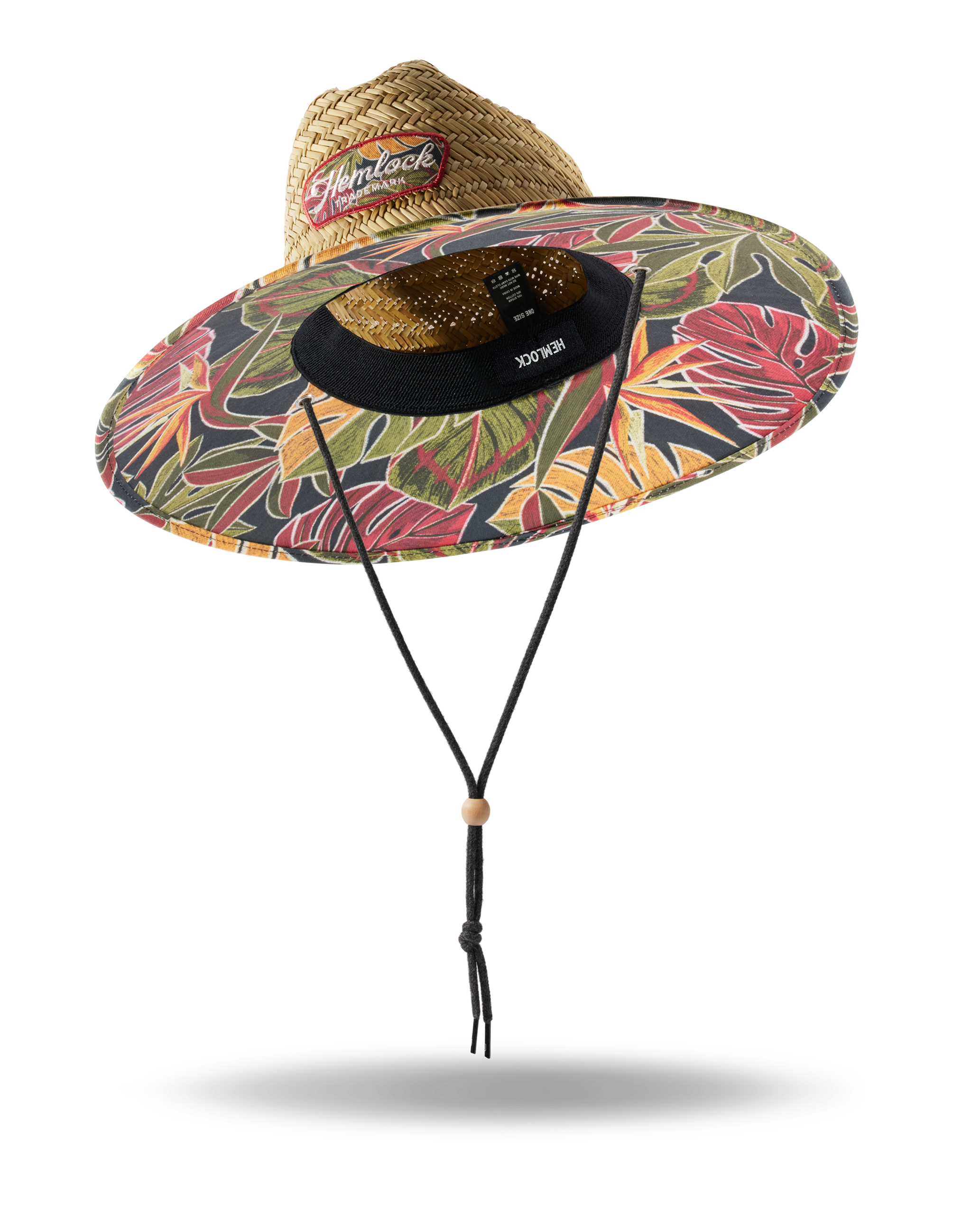 UPF50+ Lifeguard hat in tropical foliage print