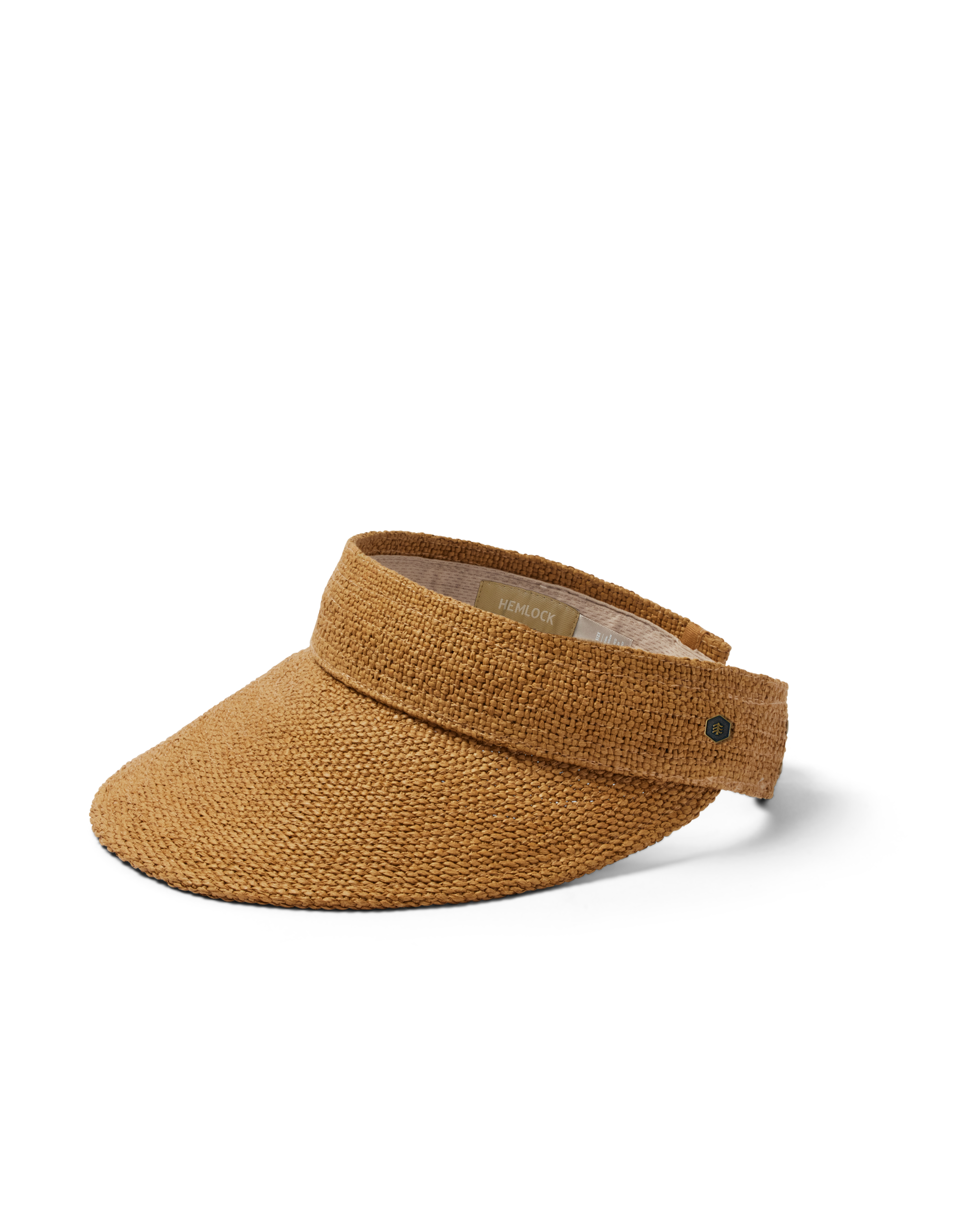 Perla packable visor in tan at the beach