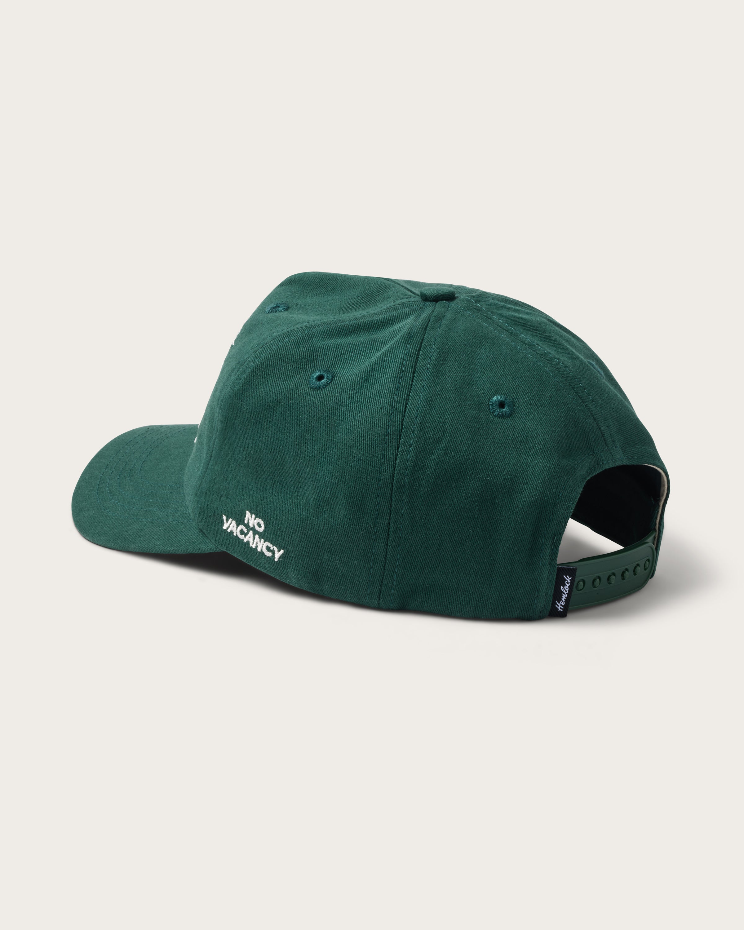 Hemlock Last Resort Baseball Hat in Green side view