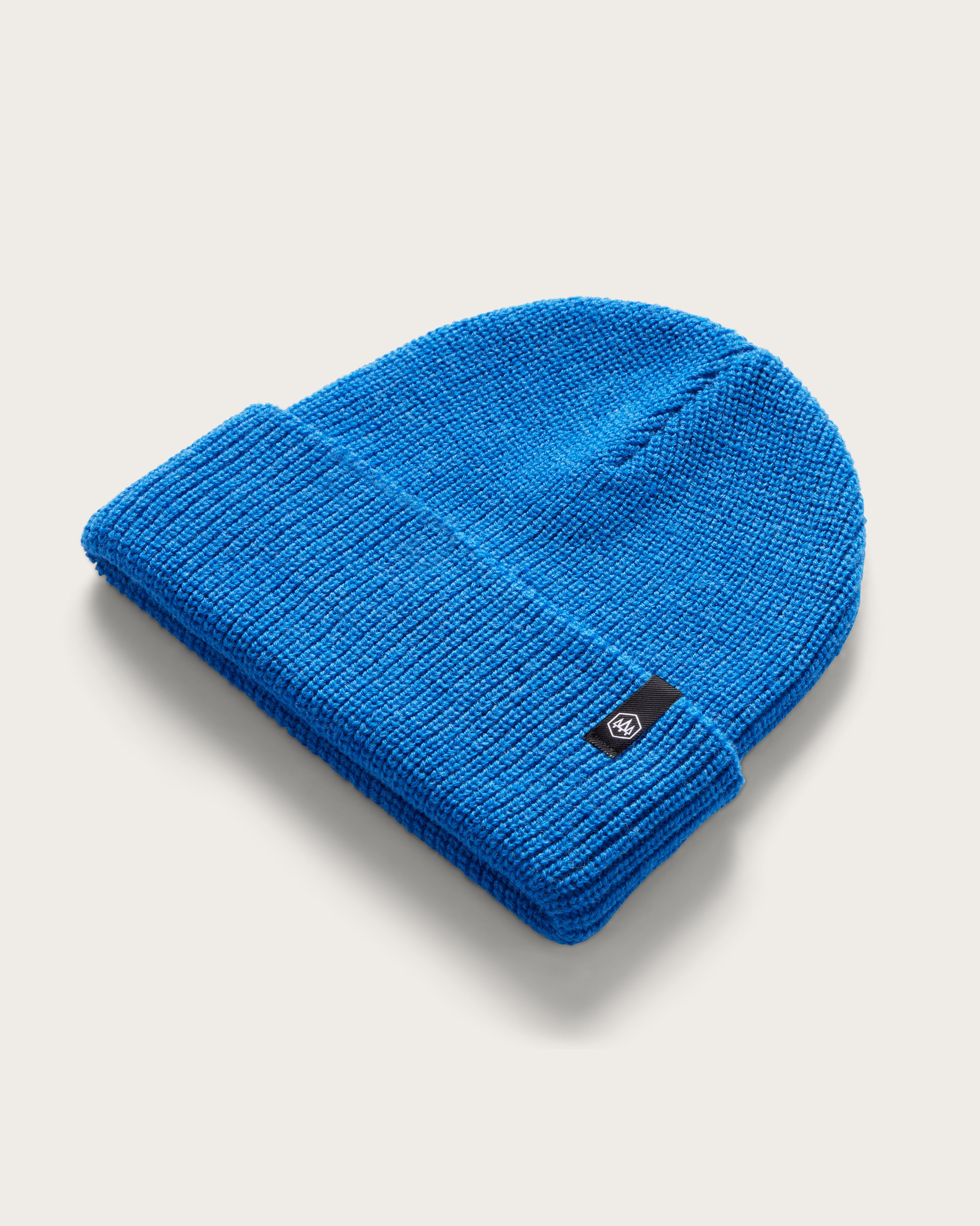 Hemlock Toddler Ranger Beanie in Cobalt color at an angle