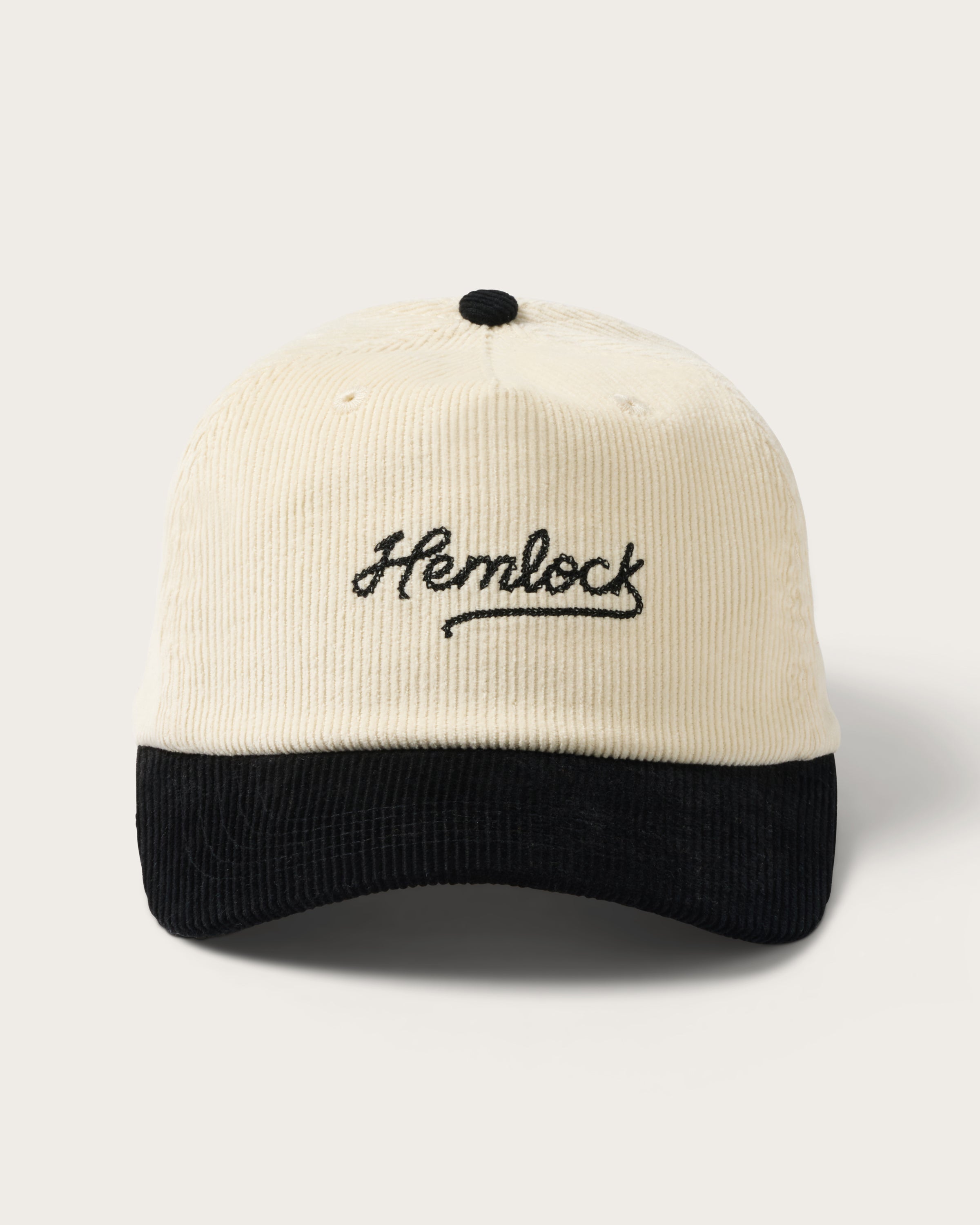 Hemlock Wesley Baseball Hat in Black front view