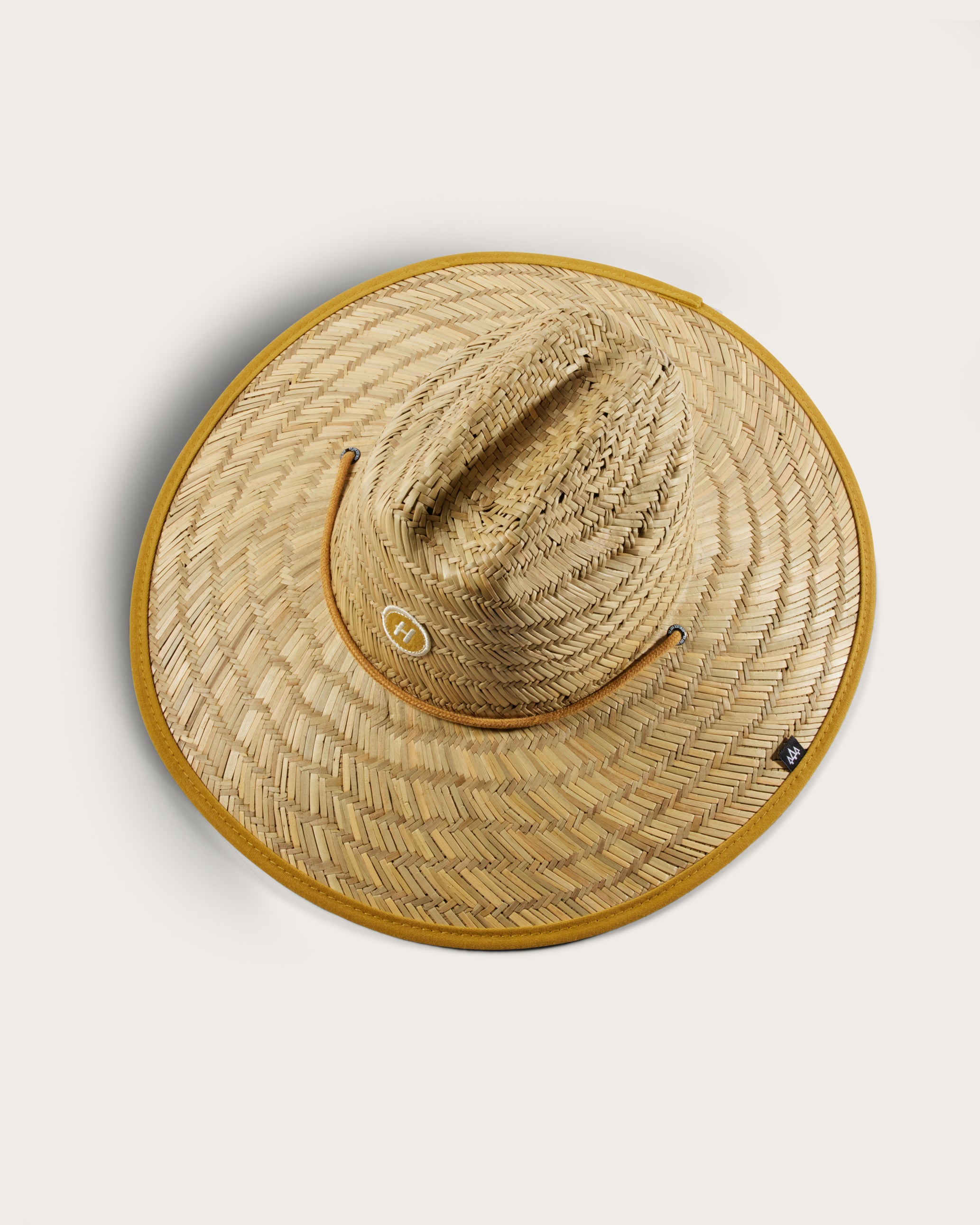 Hemlock Lifeguard Straw Hat in Bare Honey color top view