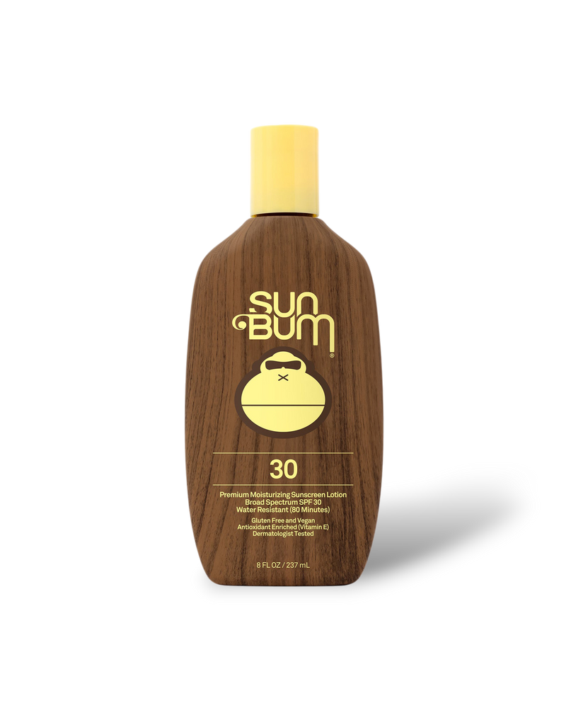 Sun Bum SPF 30 Original Sunscreen Lotion bottle front view.