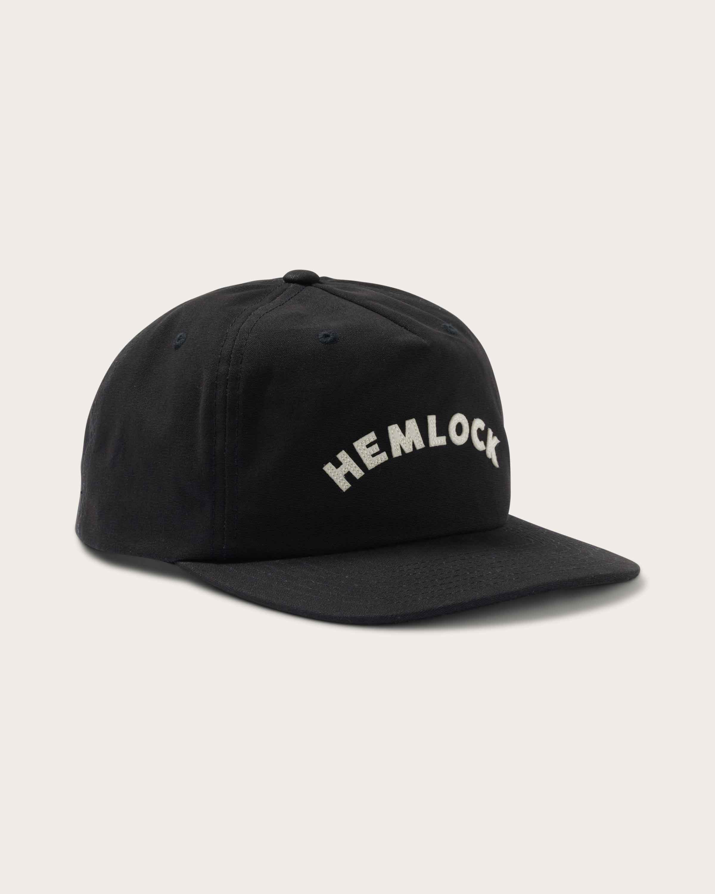 Alden 5 Panel Hat in Black - undefined - Hemlock Hat Co. Ball Caps