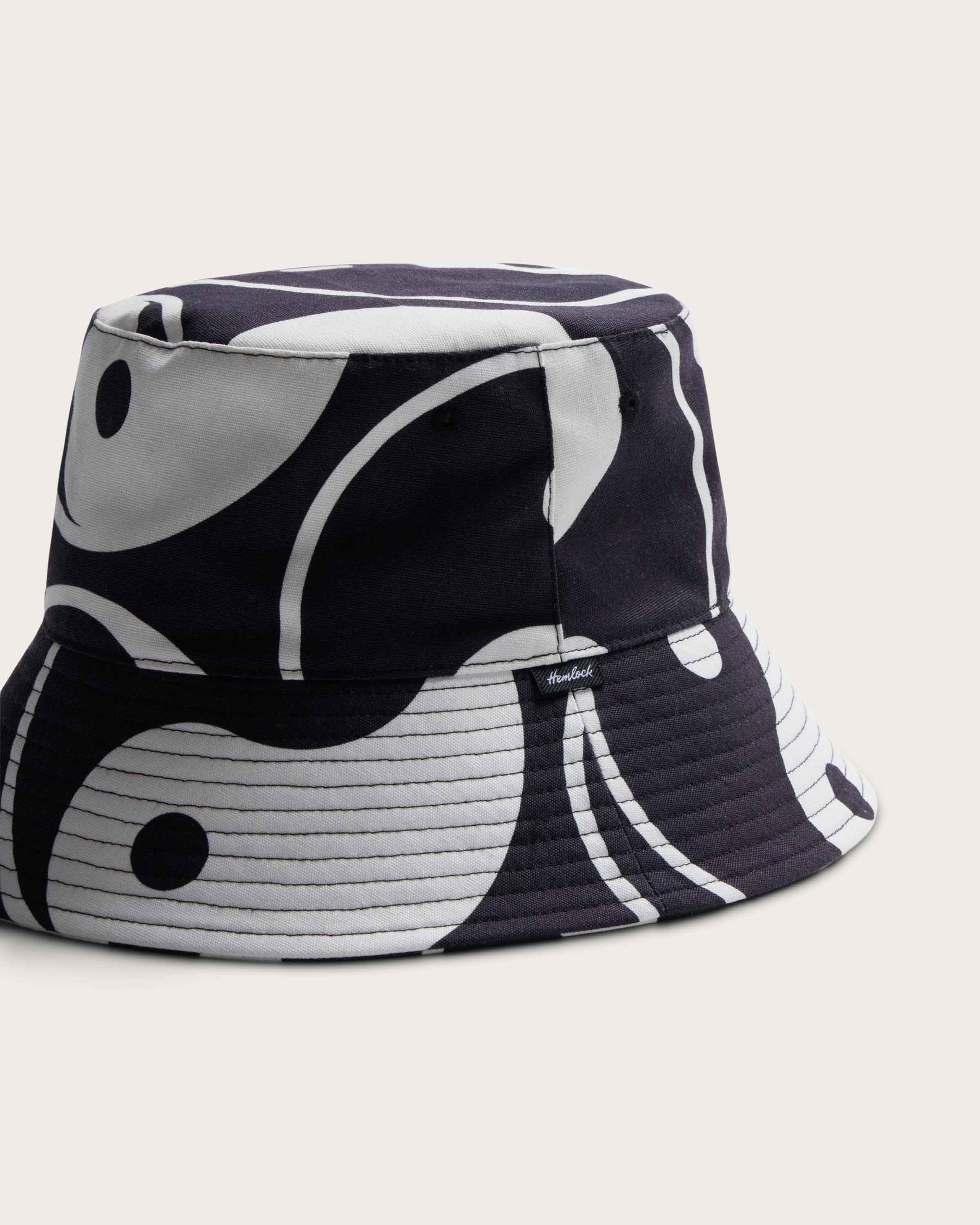 Hemlock Archer Cotton Bucket Hat in Yin-Yang detail