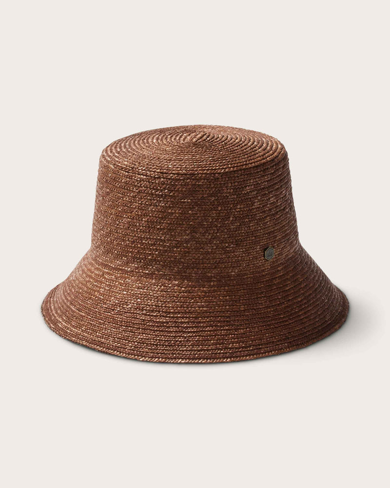 Hemlock Audrey Straw Bucket Hat in Copper