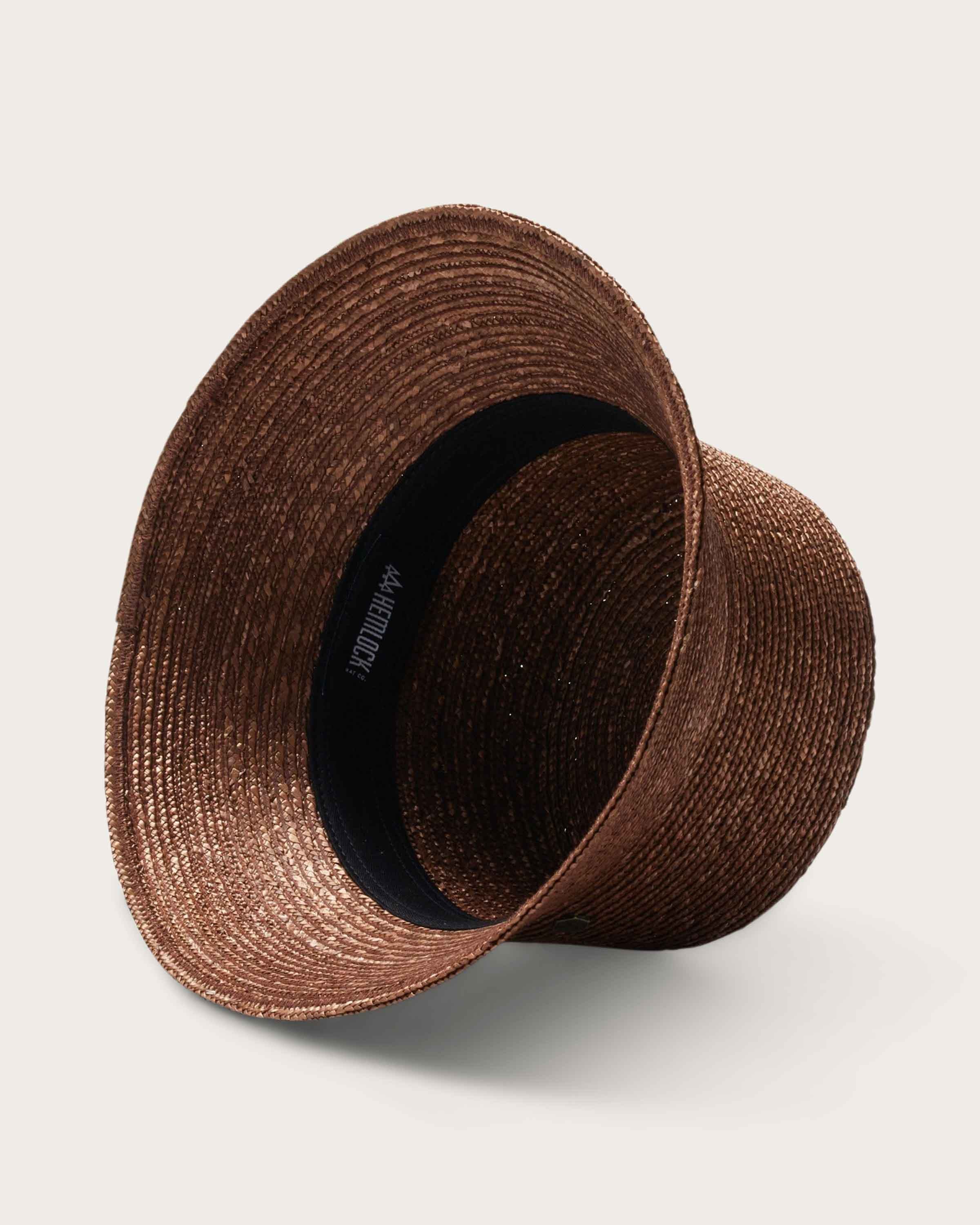 Hemlock Audrey Straw Bucket Hat in Copper detail