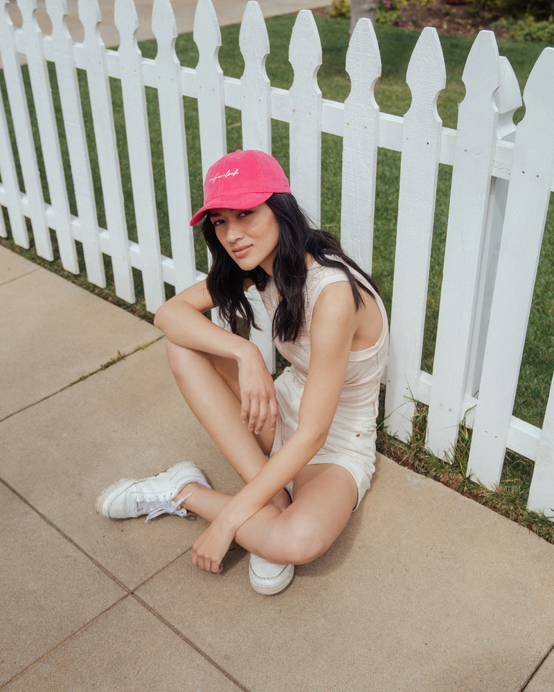 Baker Cap in Fuschia