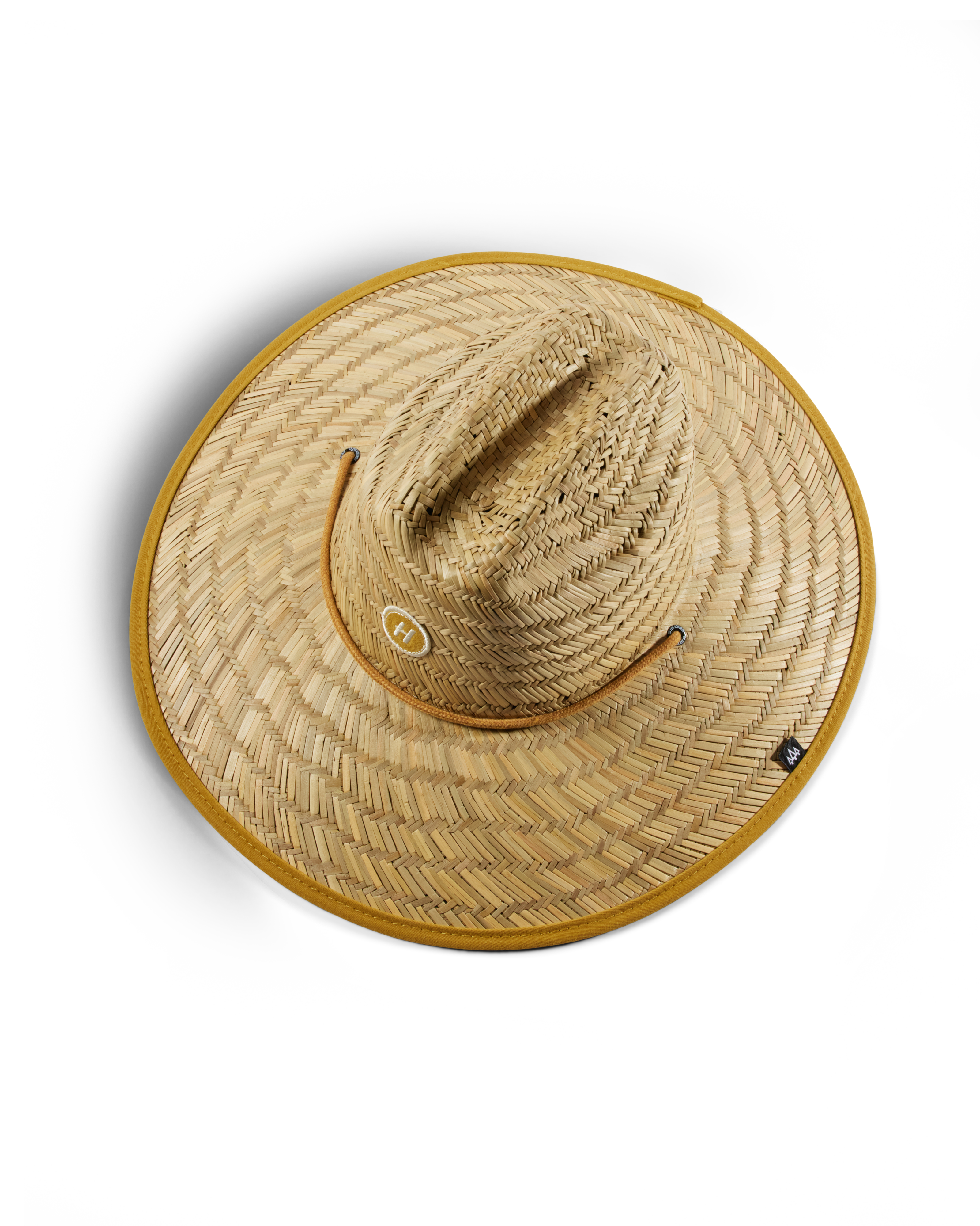 Hemlock Lifeguard Straw Hat in Bare Honey color top view