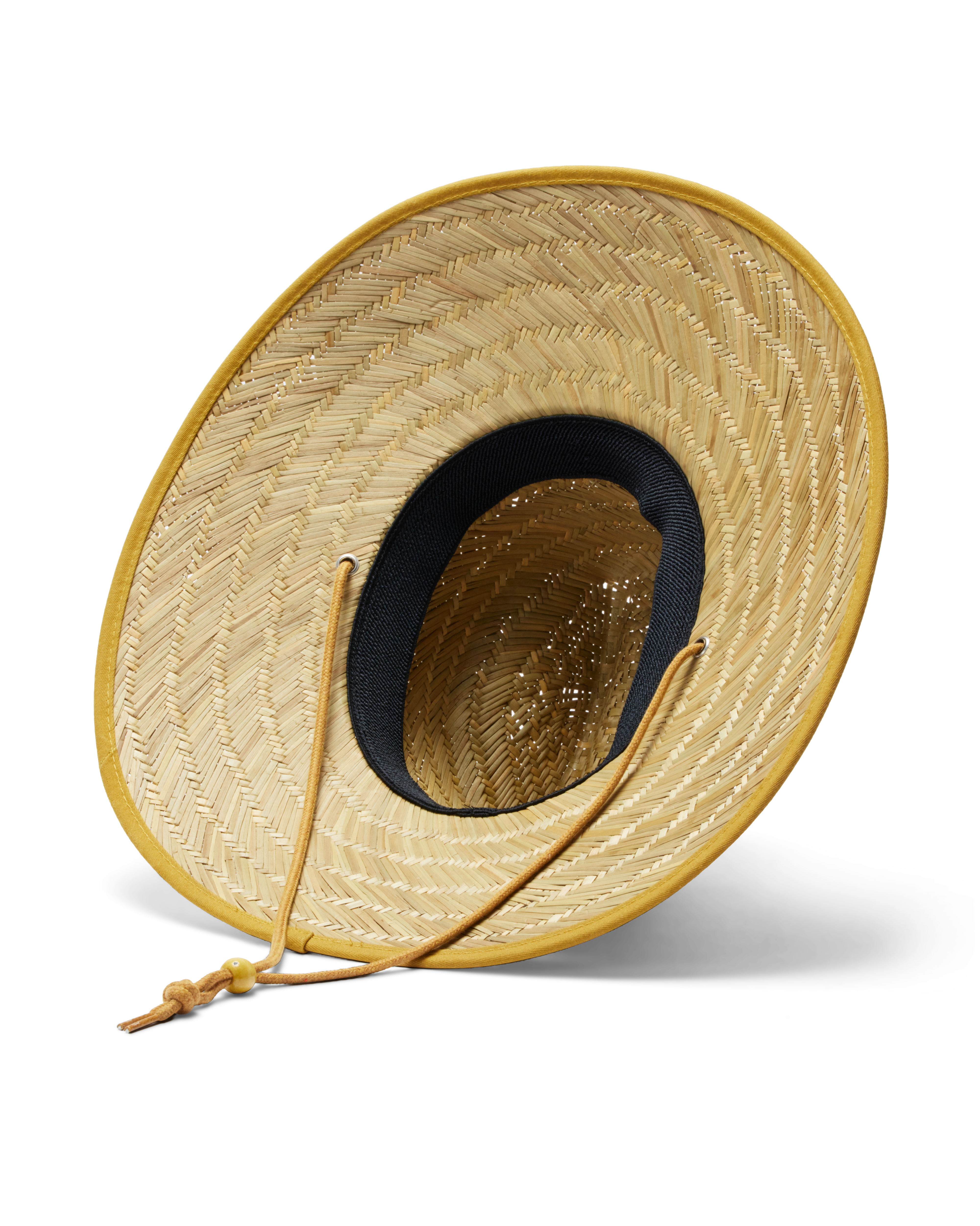 Hemlock Lifeguard Straw Hat in Bare Honey color bottom view