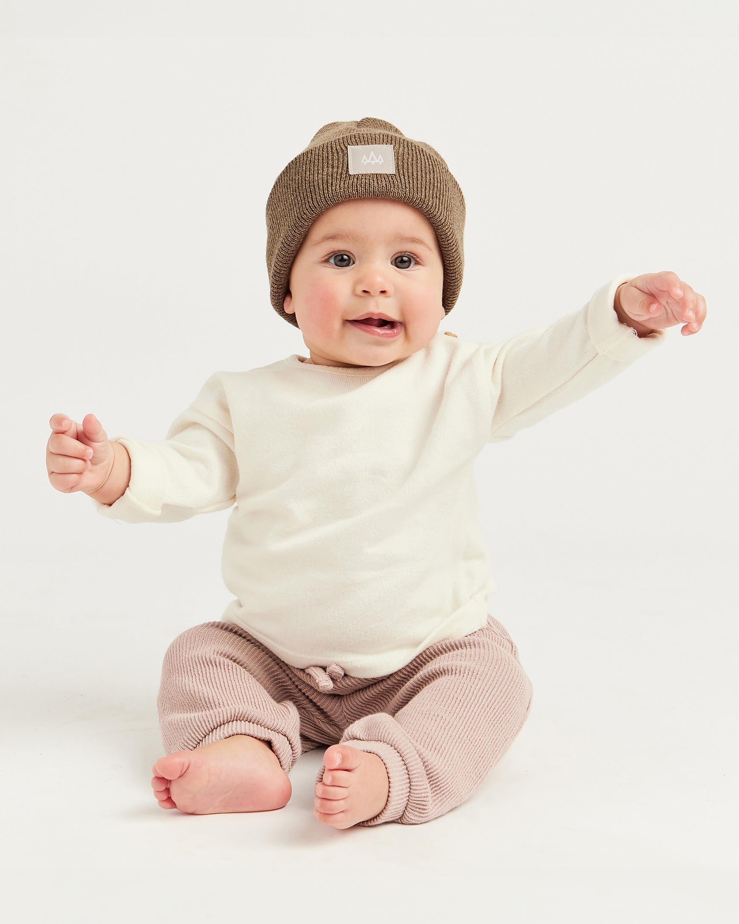 Baby Beacon Beanie in Brown Marled - undefined - Hemlock Hat Co. Beanies - Baby