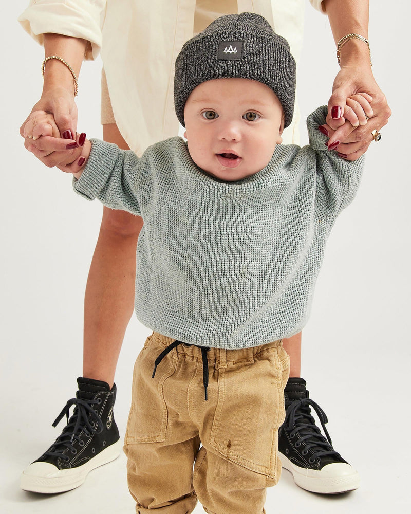 Baby Beacon Beanie in Grey Marled - undefined - Hemlock Hat Co. Beanies - Baby