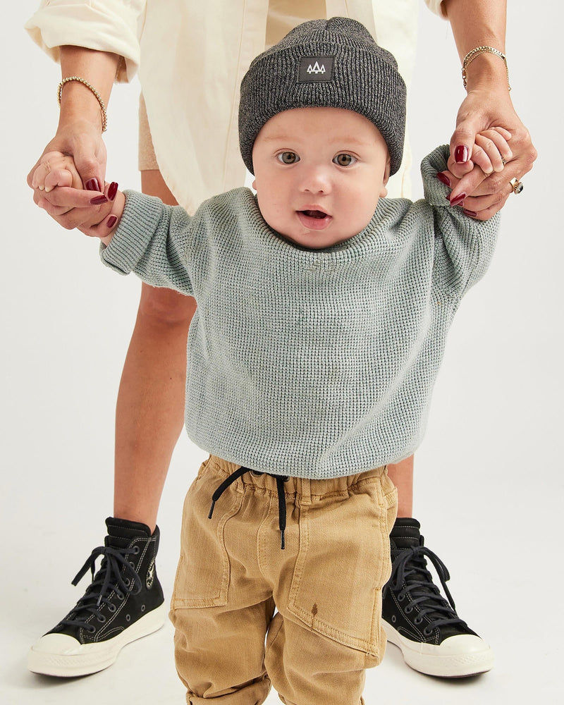 Baby Beacon Beanie in Grey Marled - undefined - Hemlock Hat Co. Beanies - Baby