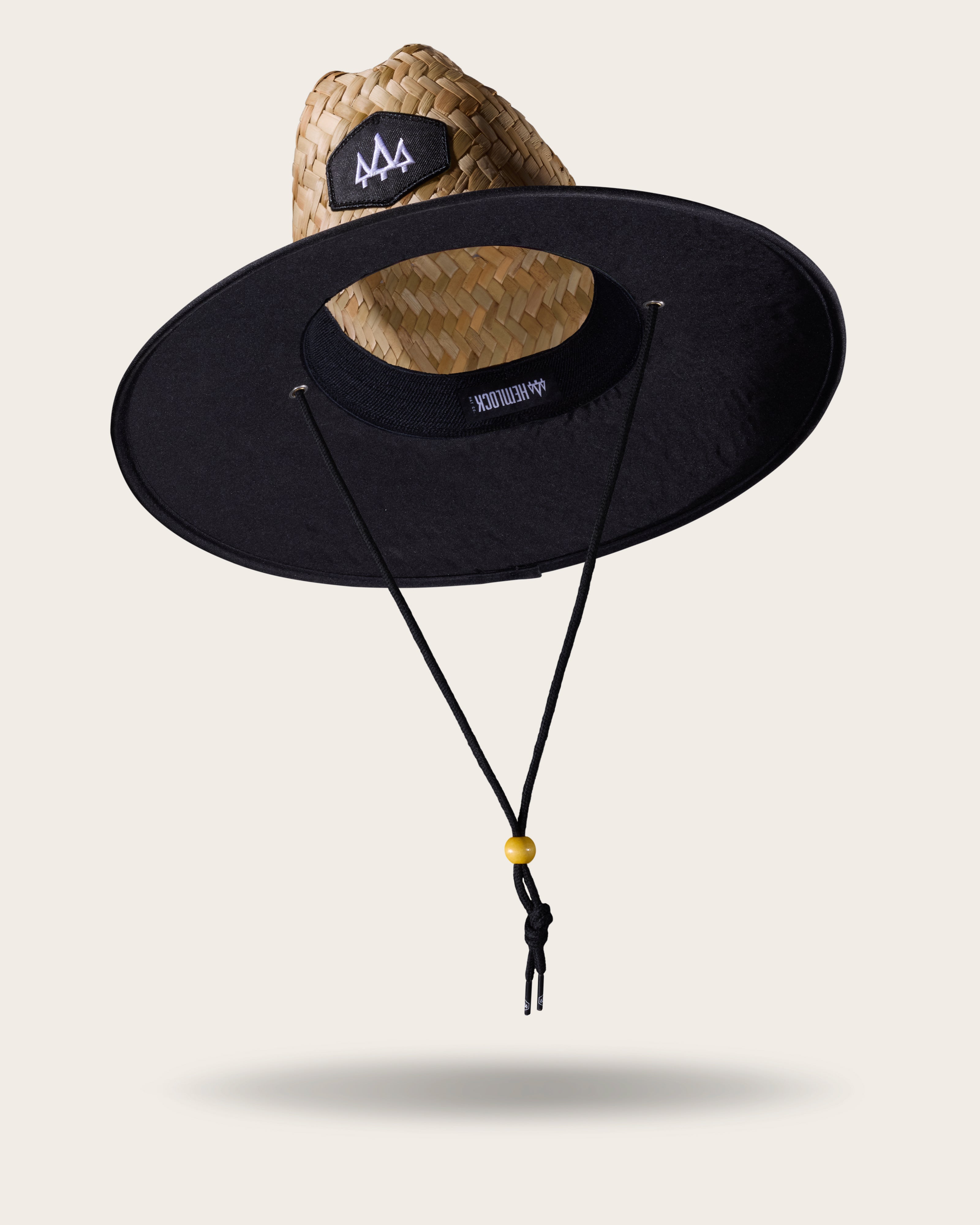 Hemlock Blackout straw lifeguard hat with Black color